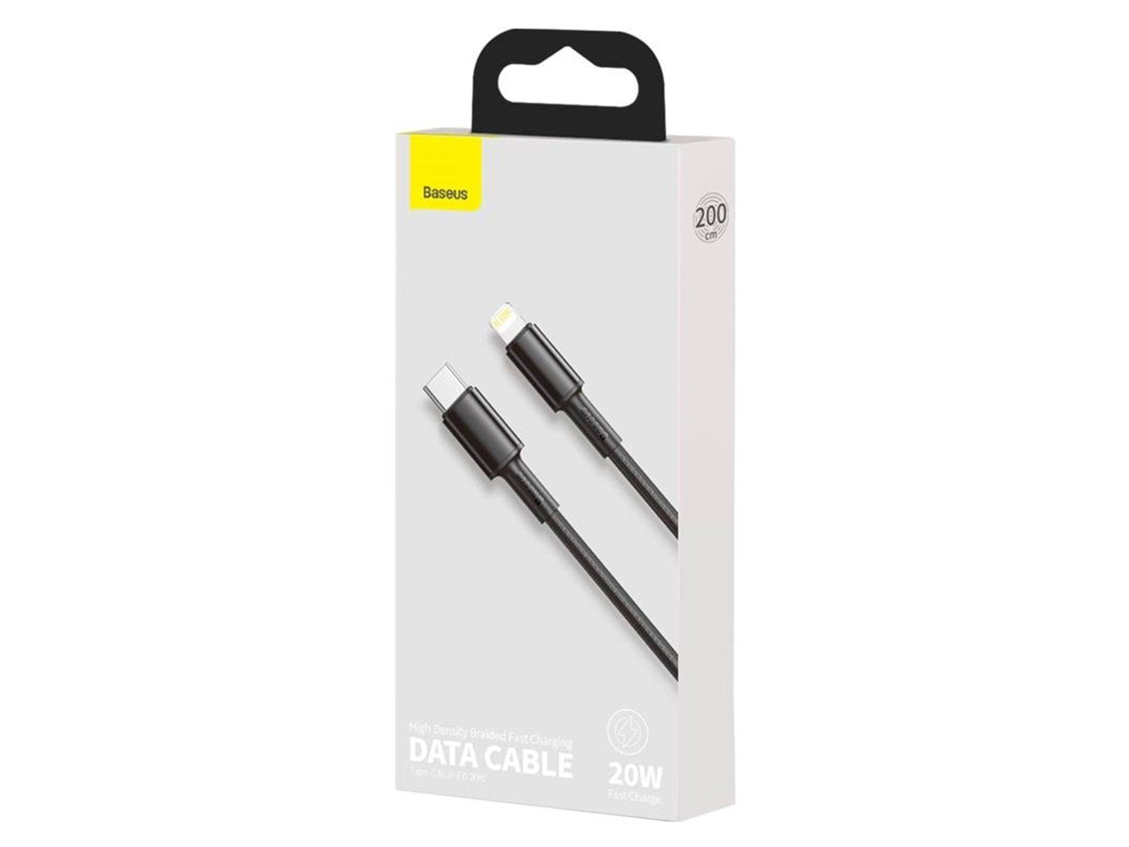 Baseus High Density Braided Cable Type-C to Lightning PD 20W 2m (Black)
