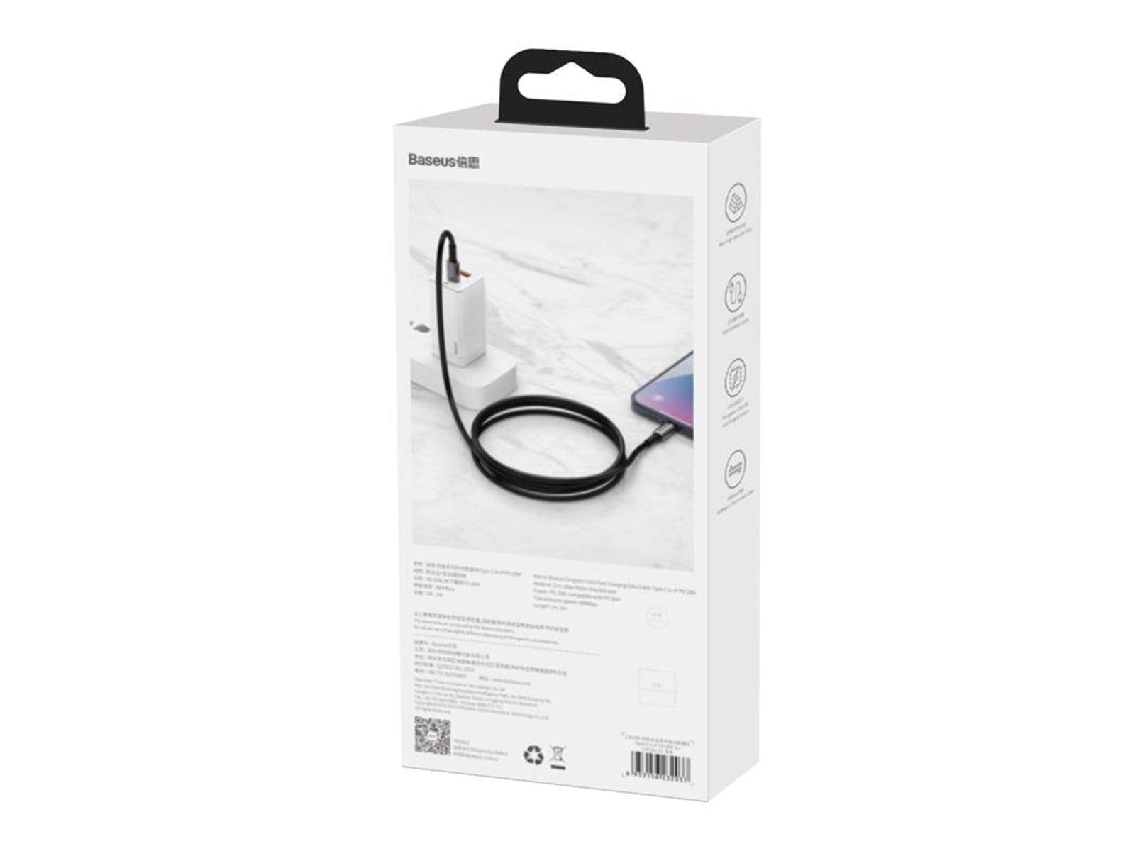 Baseus Tungsten Gold Cable Type-C to iP PD 20W 1m (black)