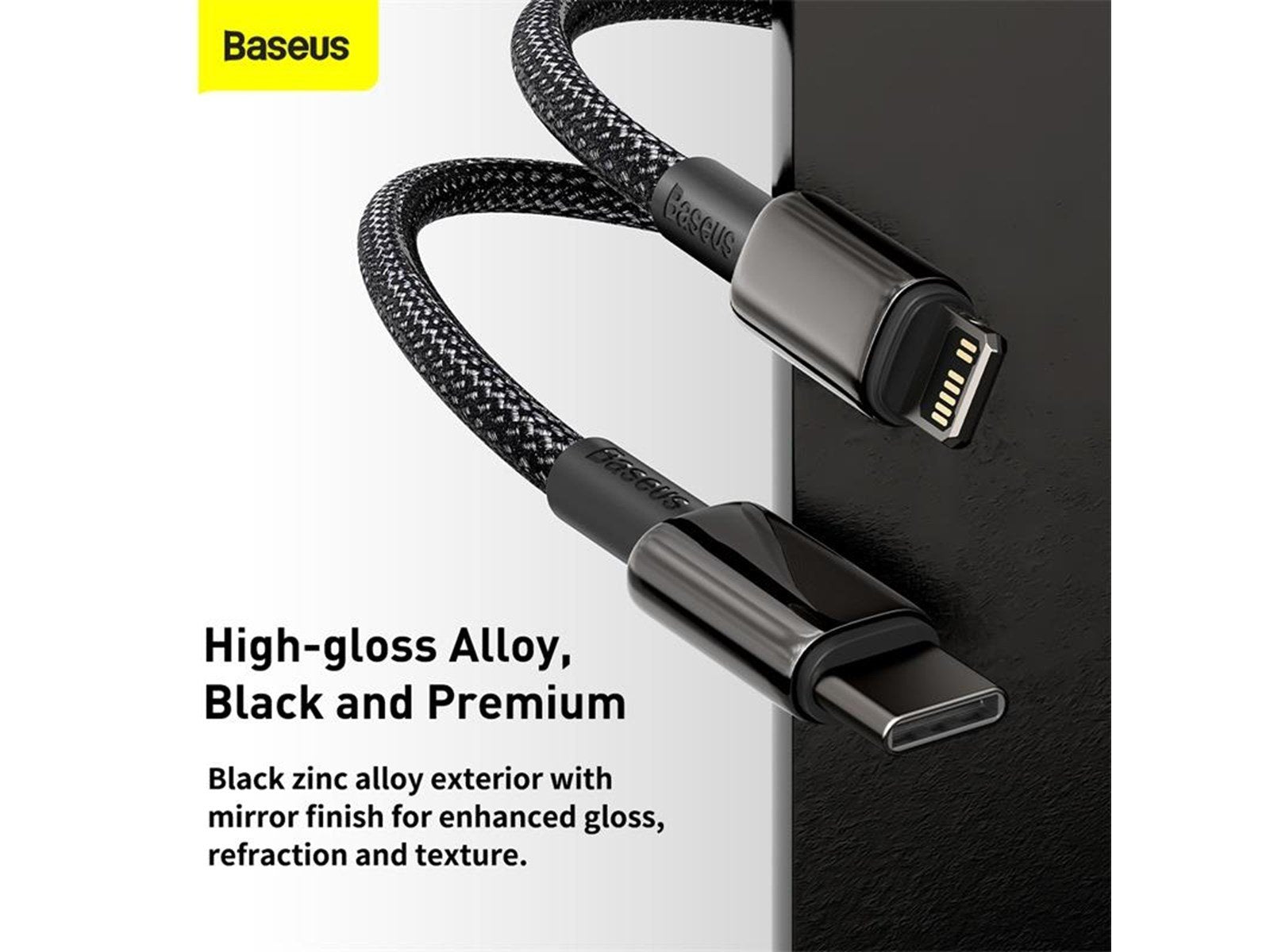 Baseus Tungsten Gold Cable Type-C to iP PD 20W 2m (black)