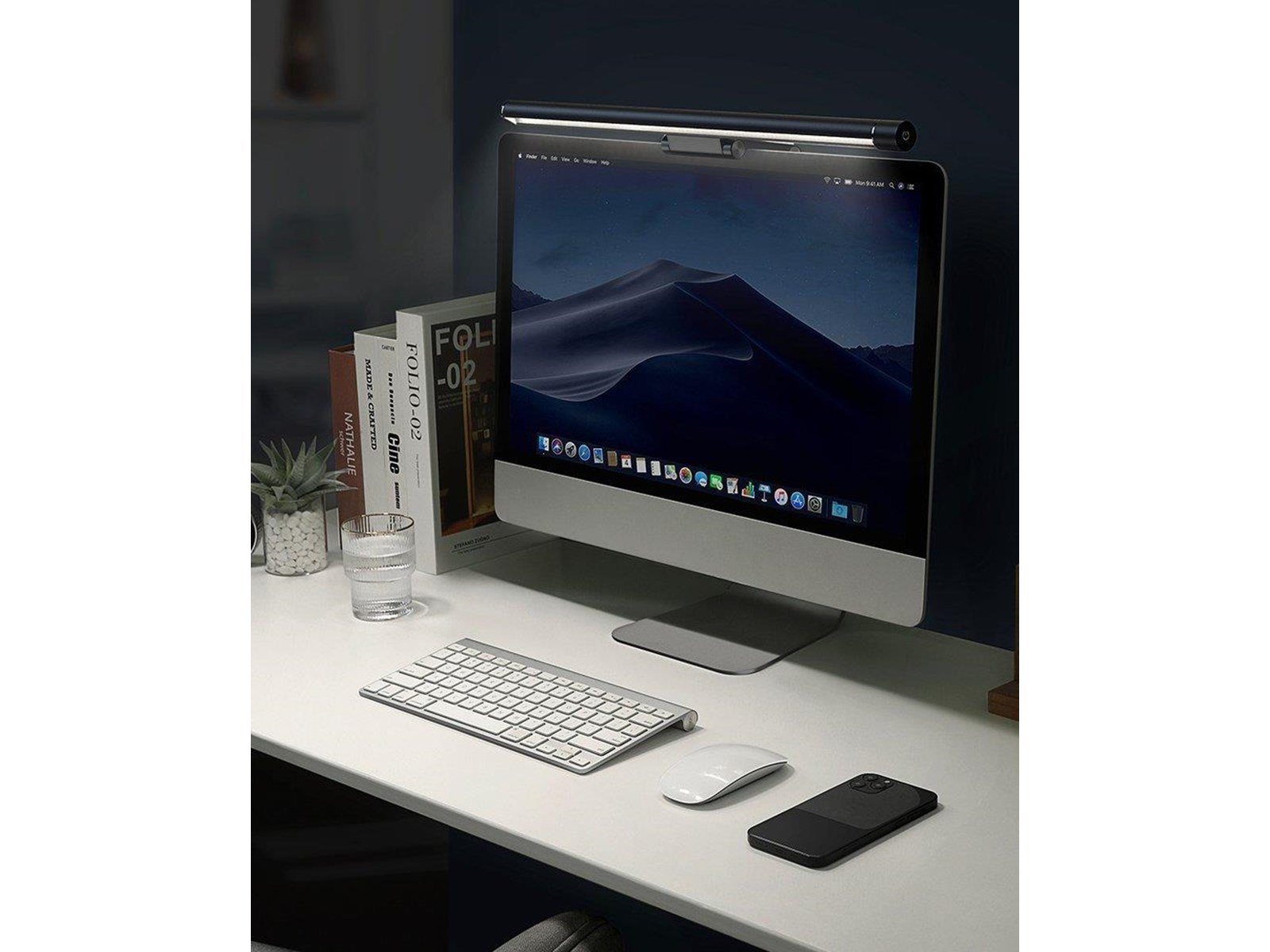 Baseus i-wok Pro series USB stepless dimming screen hanging light (fighting) Black