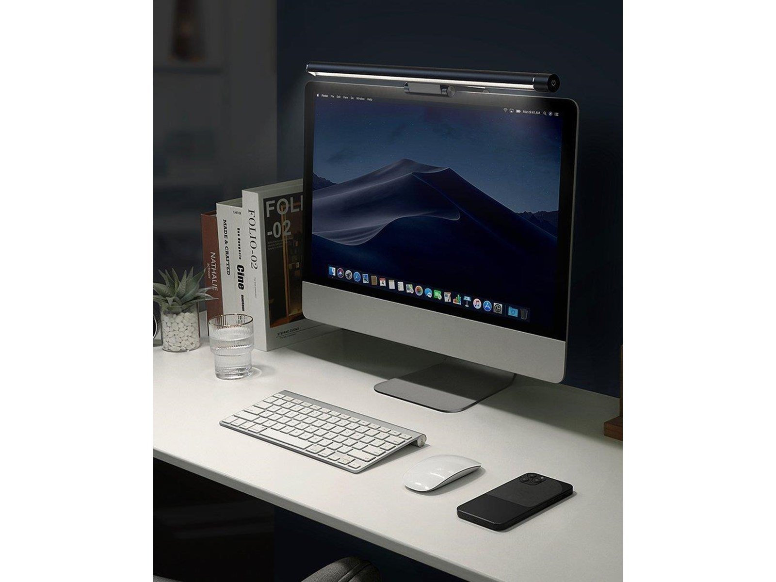 Baseus i-wok Pro series USB stepless dimming screen hanging light (fighting) Black