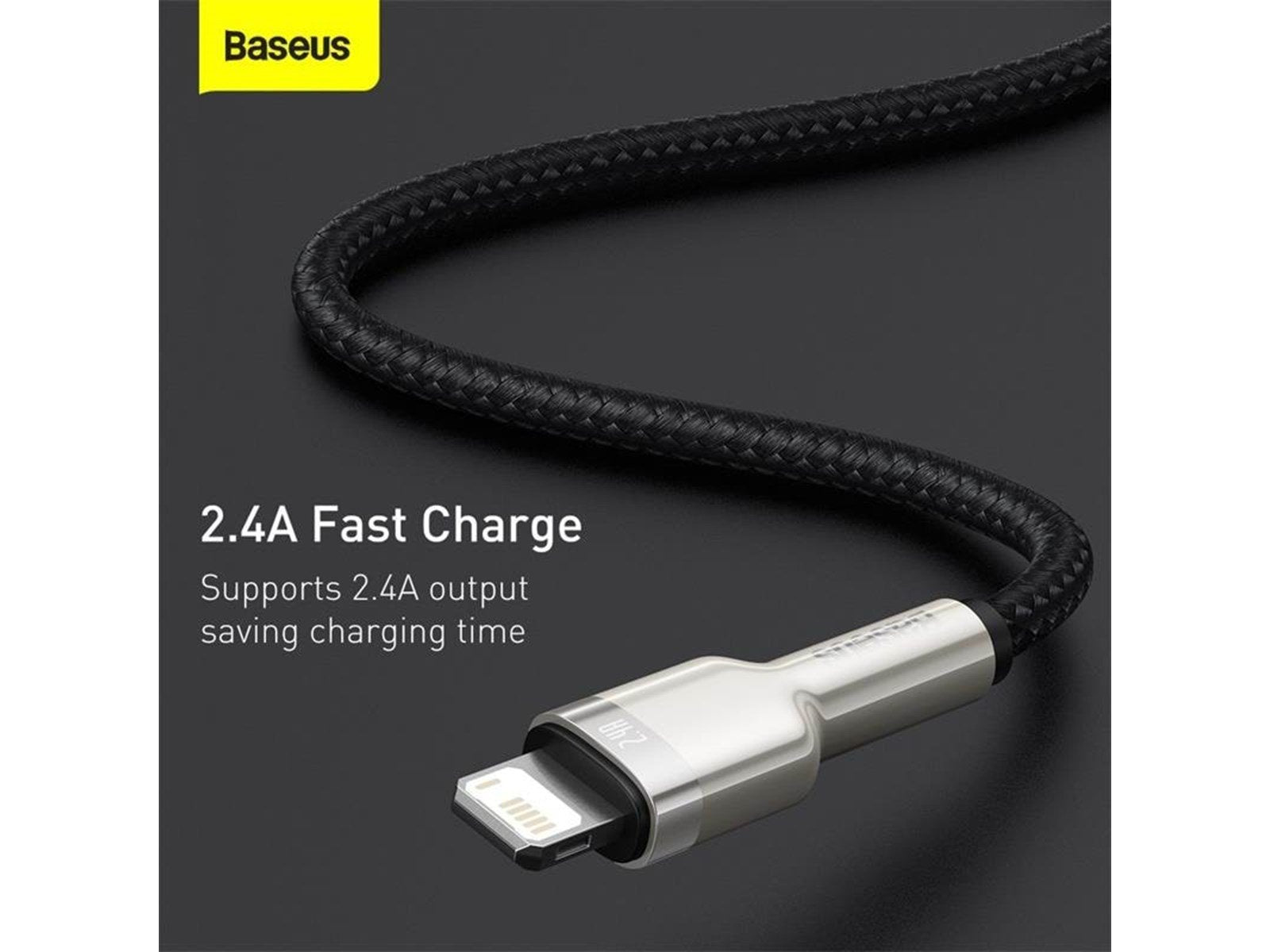 Baseus USB cable for Lightning  Cafule 2.4A 1m (black)