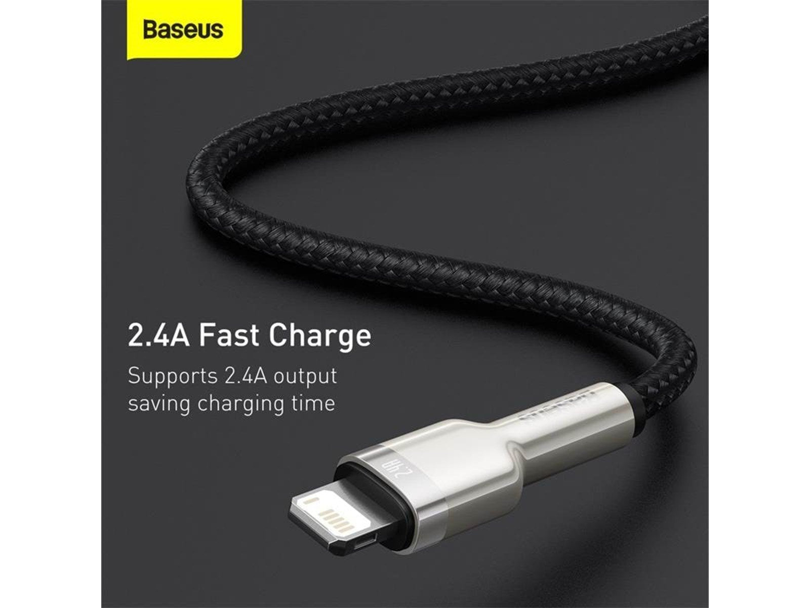 Baseus USB cable for Lightning  Cafule 2.4A 1m (black)