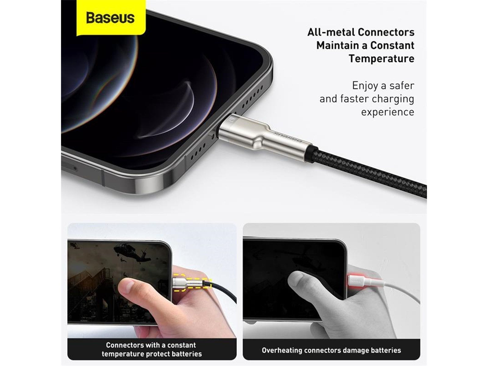 Baseus USB cable for Lightning  Cafule 2.4A 2m (black)