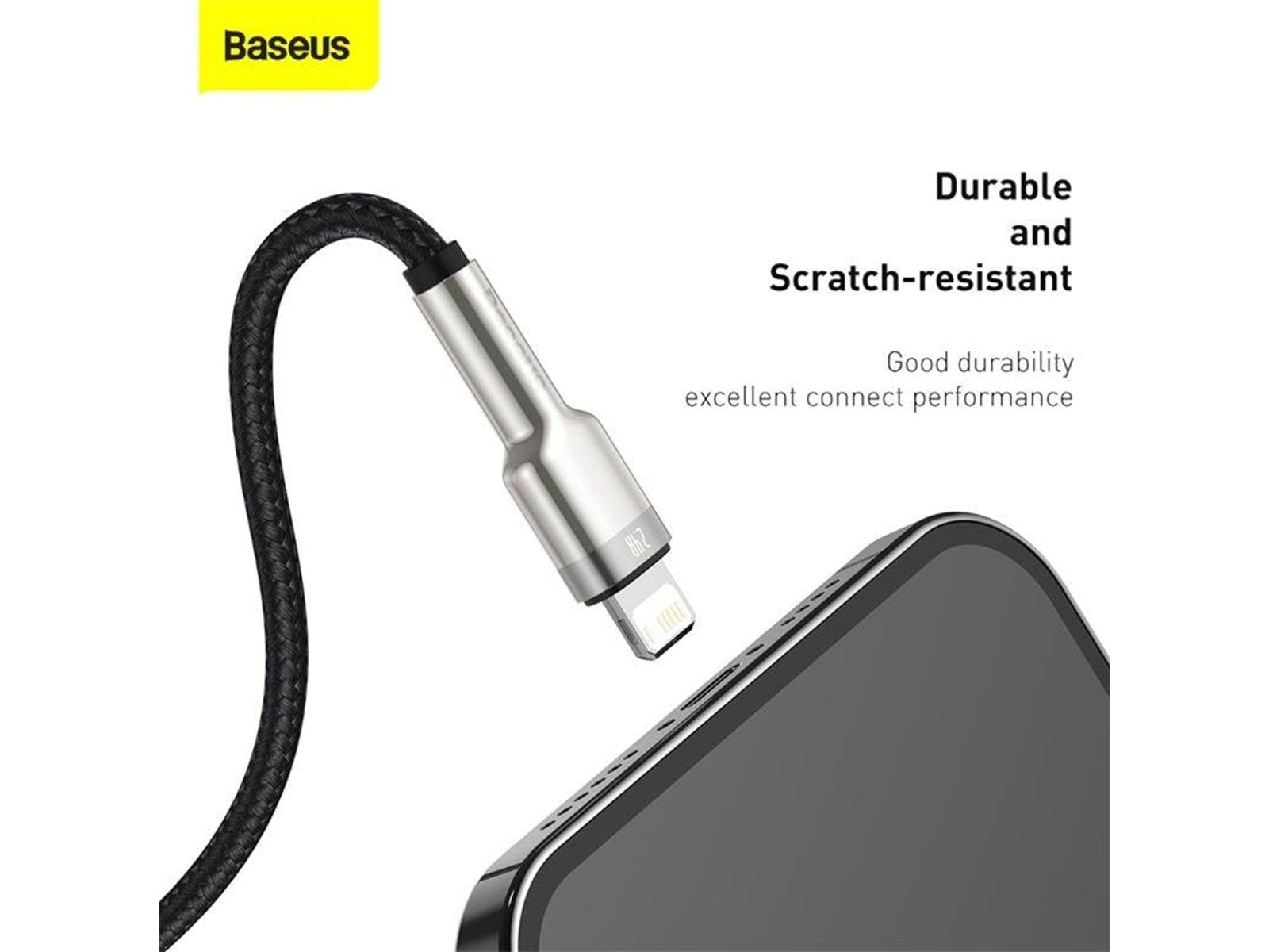 Baseus USB cable for Lightning  Cafule 2.4A 2m (black)