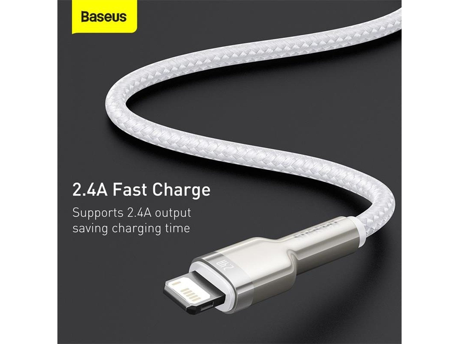 Baseus USB cable for Lightning  Cafule 2.4A 2m (white)