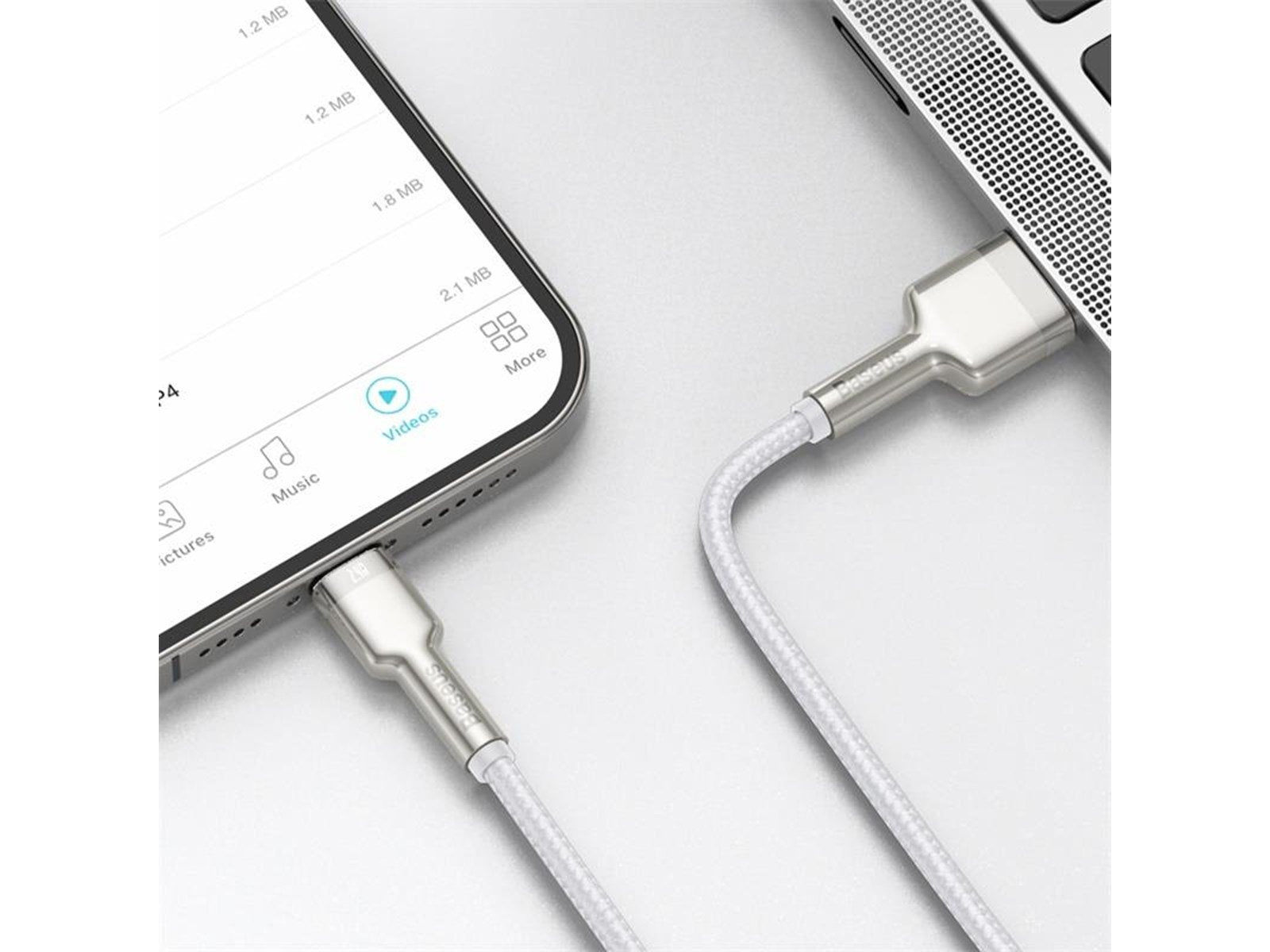 Baseus USB cable for Lightning  Cafule 2.4A 2m (white)