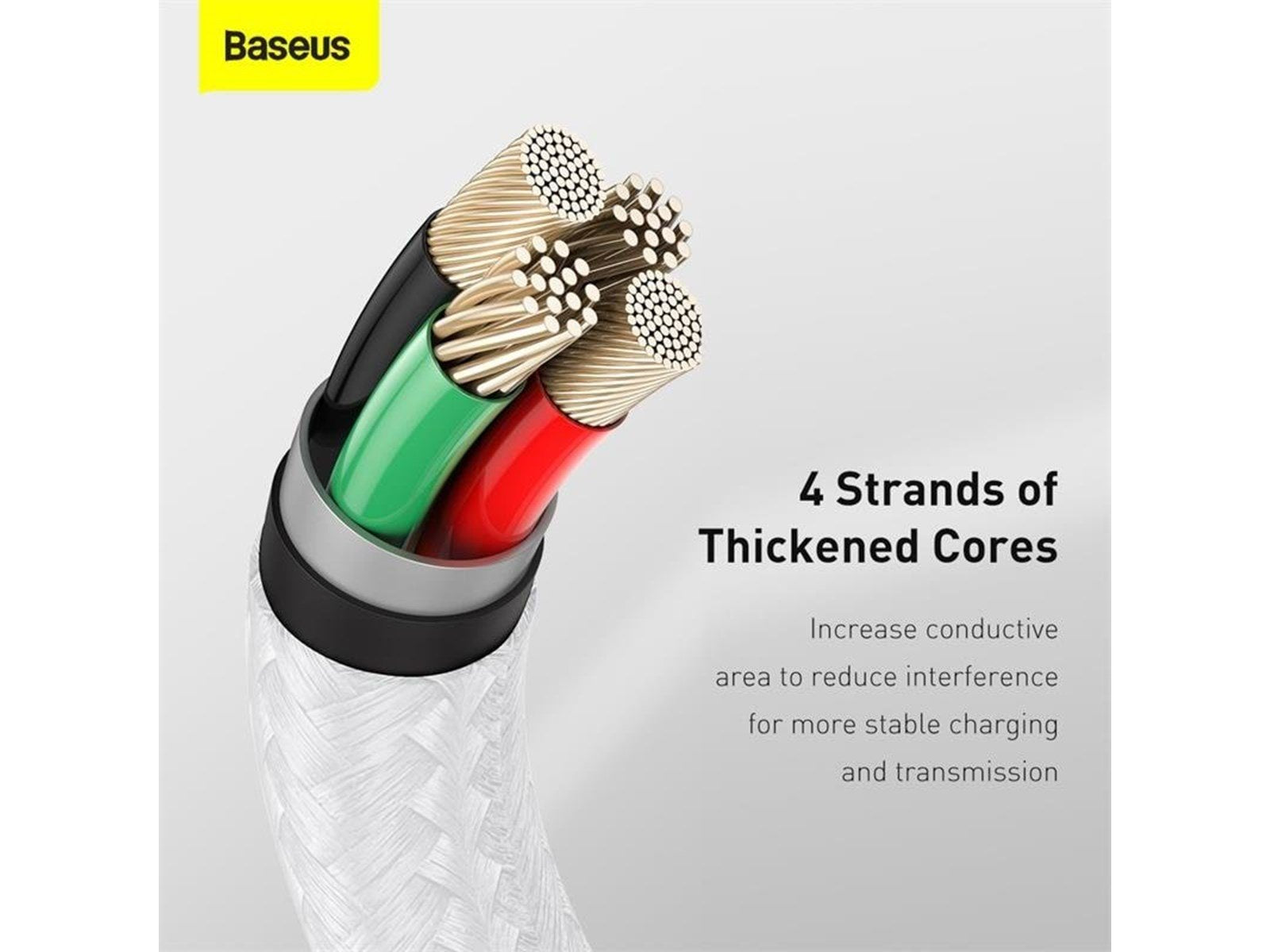 Baseus USB cable for Lightning  Cafule 2.4A 2m (white)