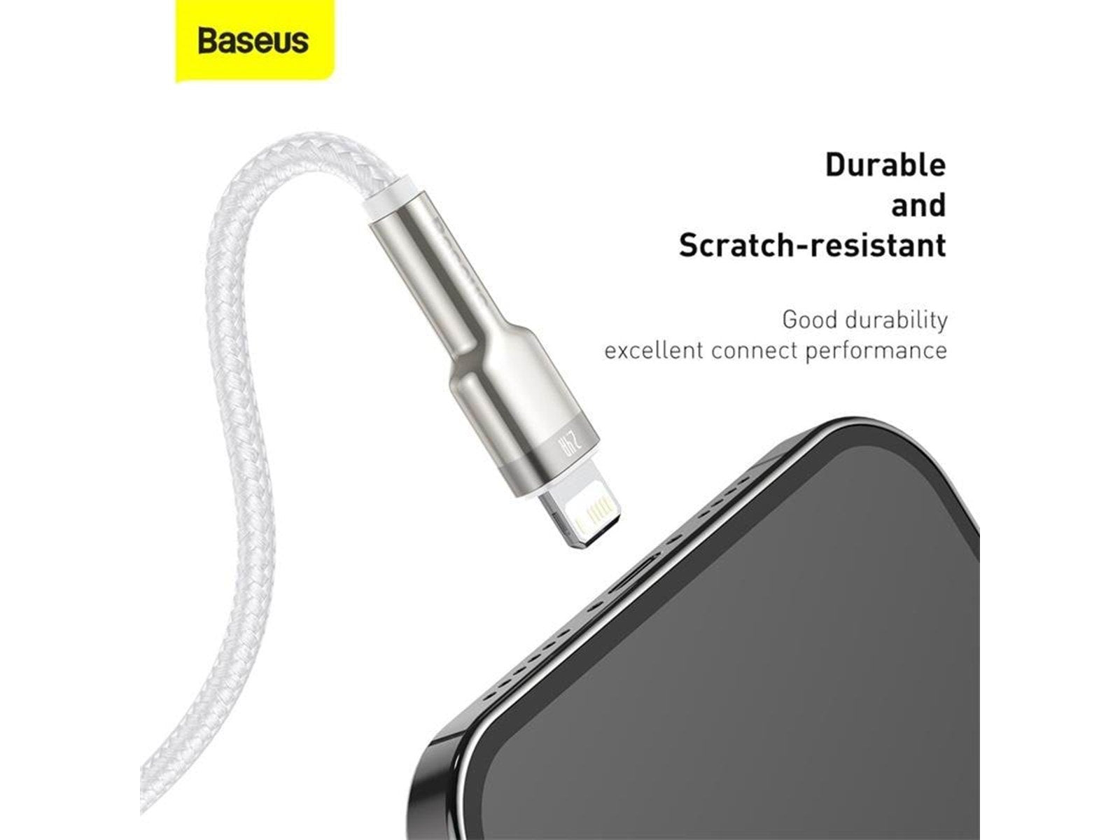 Baseus USB cable for Lightning  Cafule 2.4A 2m (white)