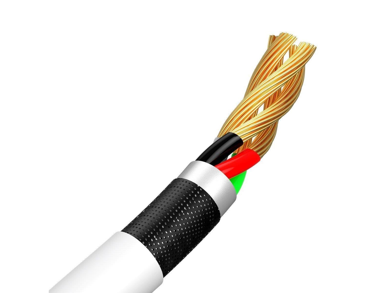 Baseus Simple Wisdom Data Cable Kit USB to Micro 2.1A (2PCS/Set) 1.5m White