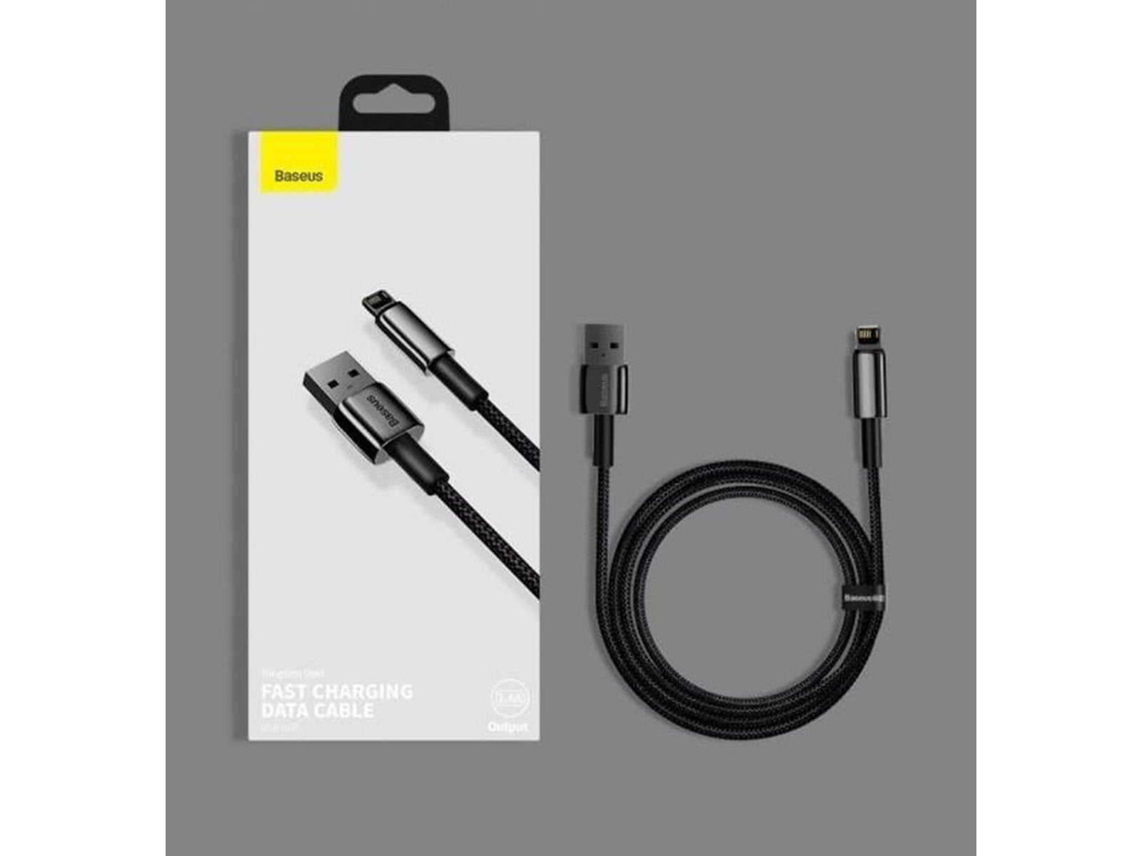 Baseus Tungsten Gold Cable USB to iP 2.4A 1m (black)