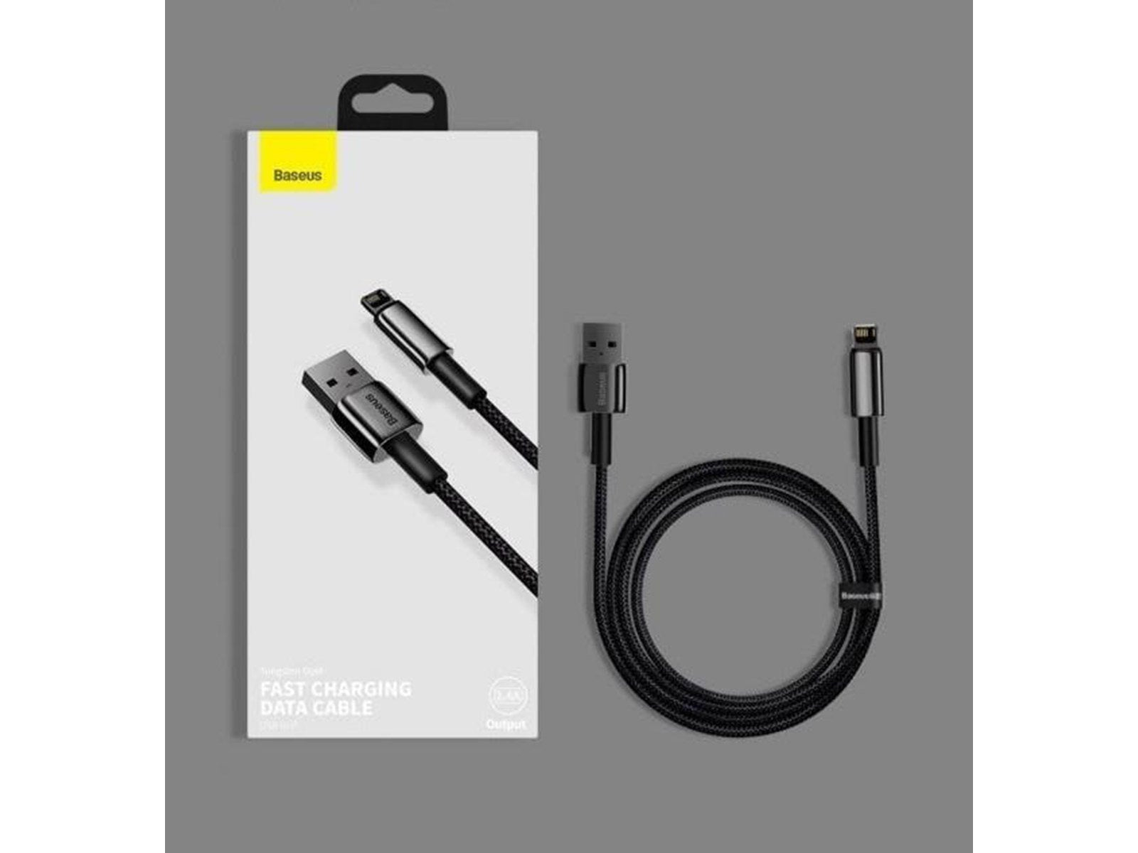 Baseus Tungsten Gold Cable USB to iP 2.4A 1m (black)