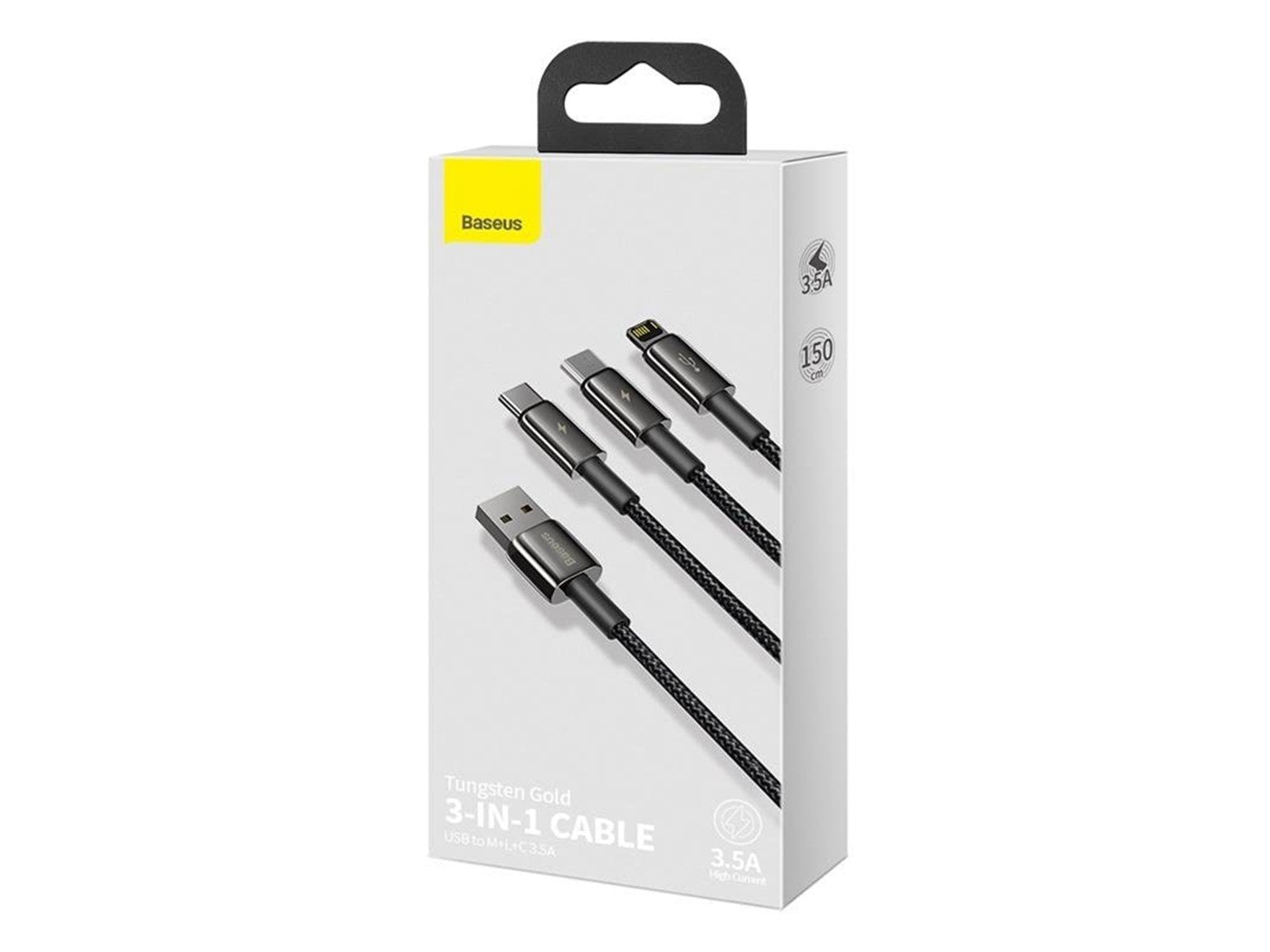 Baseus Tungsten Gold 3-in-1 USB cable