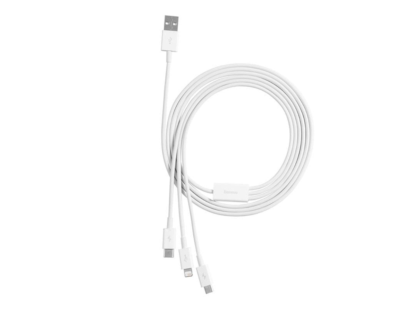 Baseus Superior Series USB to micro USB / USB-C / Lightning 3.5A 1.2m (white)