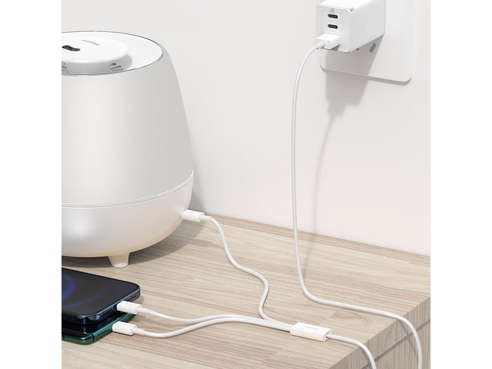 Baseus Superior Series USB to micro USB / USB-C / Lightning 3.5A 1.2m (white)