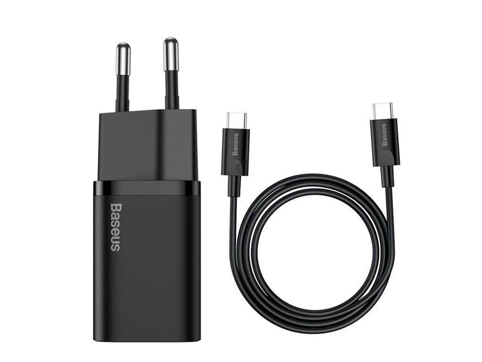 Baseus Super Si Quick Charger 1C 25W with USB-C cable for USB-C 1m (black)