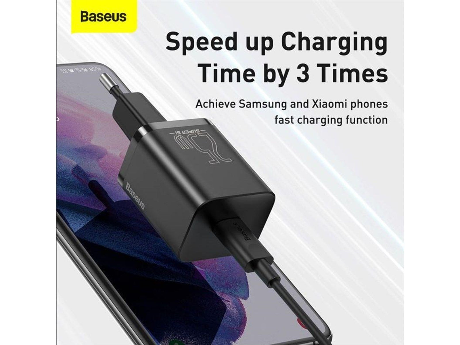 Baseus Super Si Quick Charger 1C 25W with USB-C cable for USB-C 1m (black)