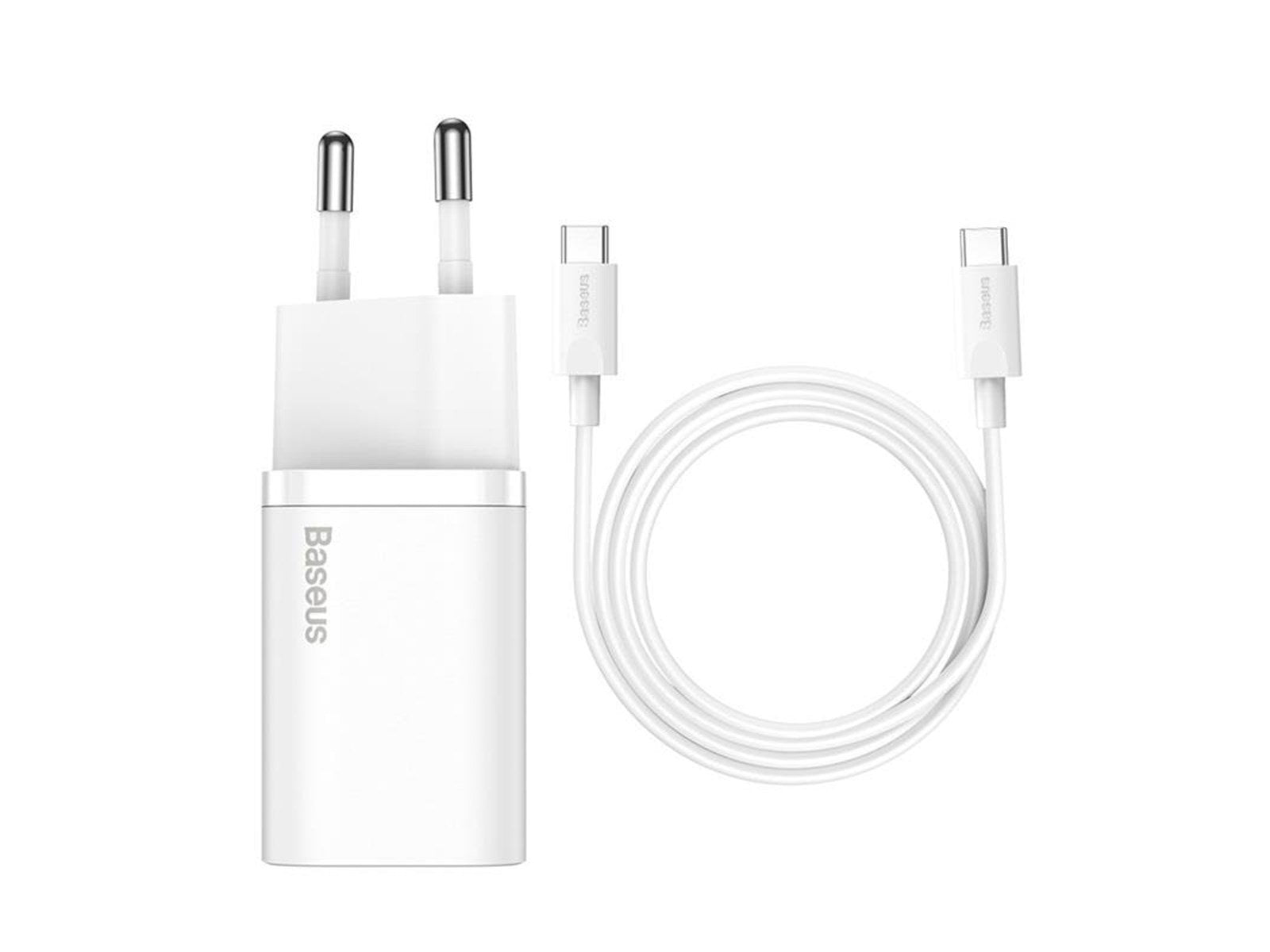 Baseus Super Si Quick Charger 1C 25W with USB-C cable for USB-C 1m (white)