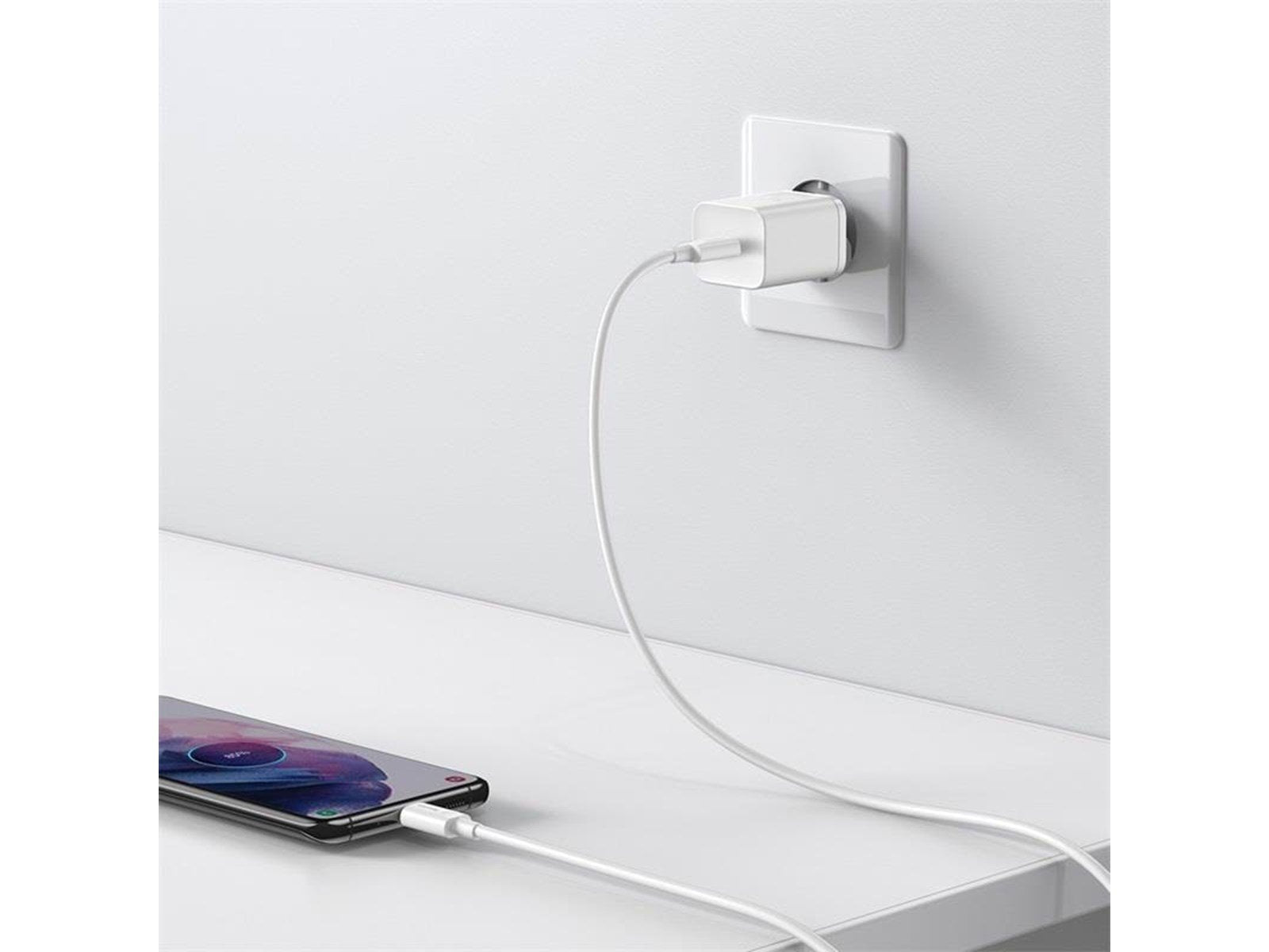 Baseus Super Si Quick Charger 1C 25W with USB-C cable for USB-C 1m (white)