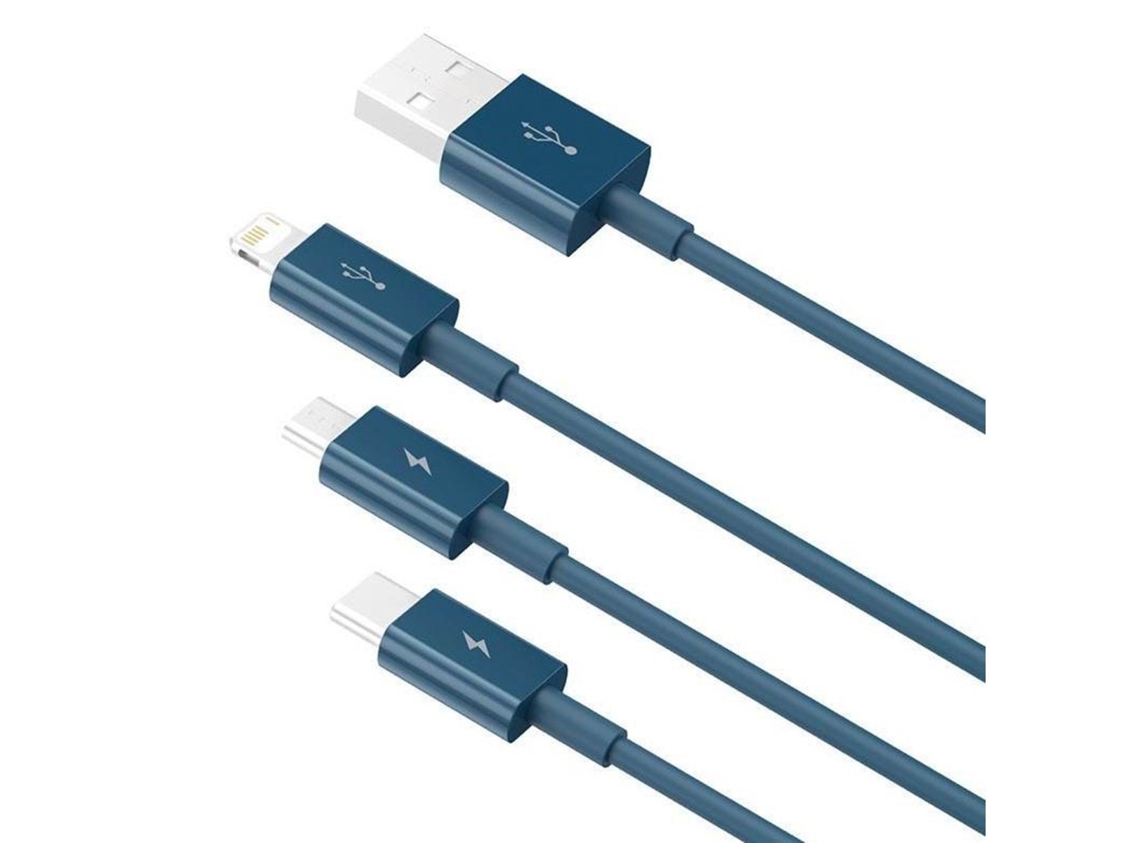 Baseus Superior Series USB to micro USB / USB-C / Lightning 3.5A 1.2m (blue)