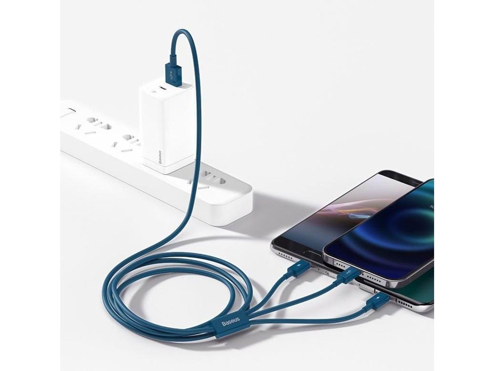 Baseus Superior Series USB to micro USB / USB-C / Lightning 3.5A 1.2m (blue)