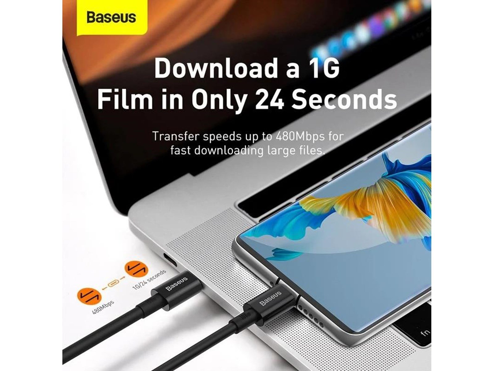 Baseus Superior Series Cable USB-C to USB-C 100W 1m (black)
