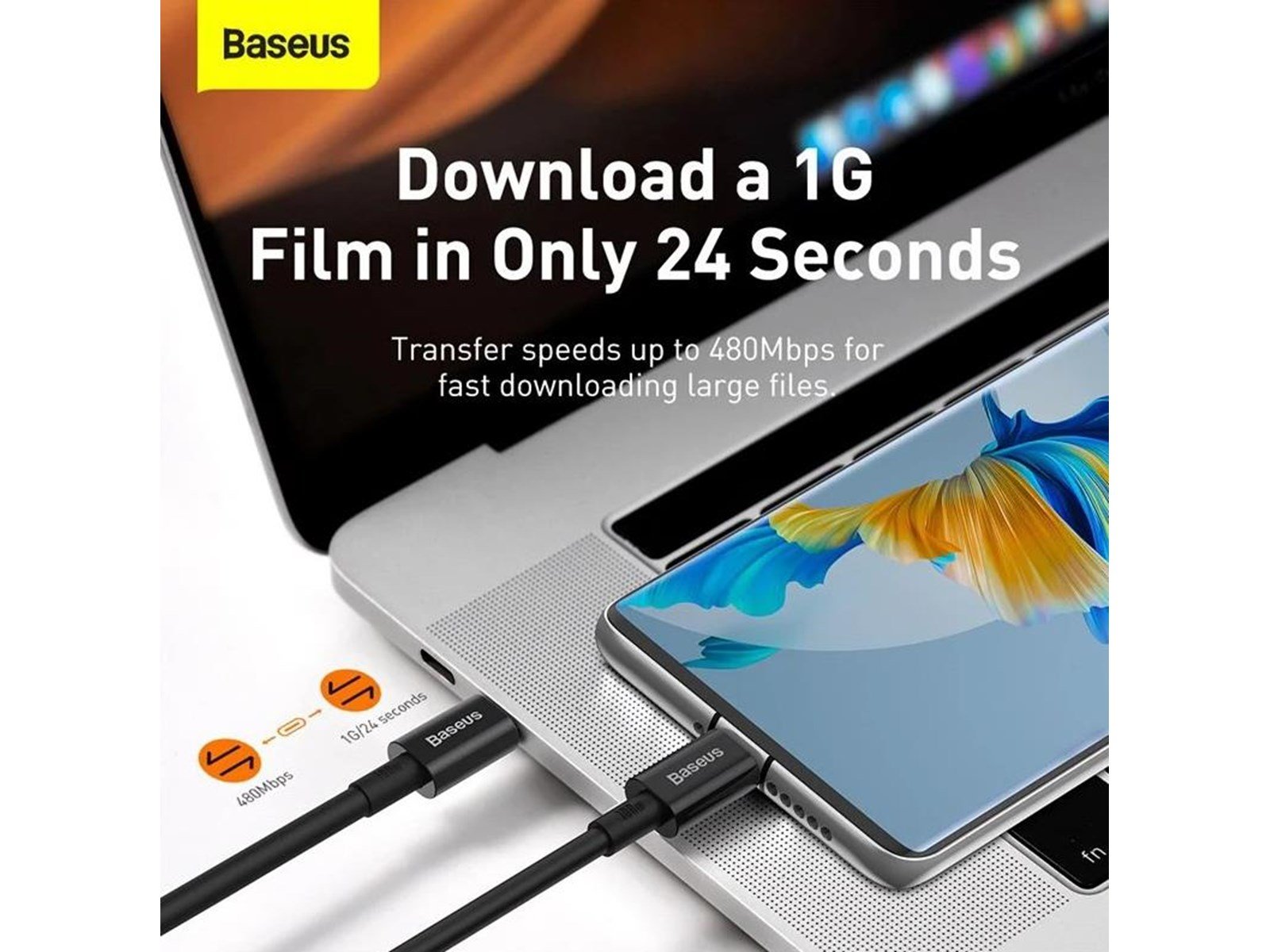 Baseus Superior Series Cable USB-C to USB-C 100W 1m (black)