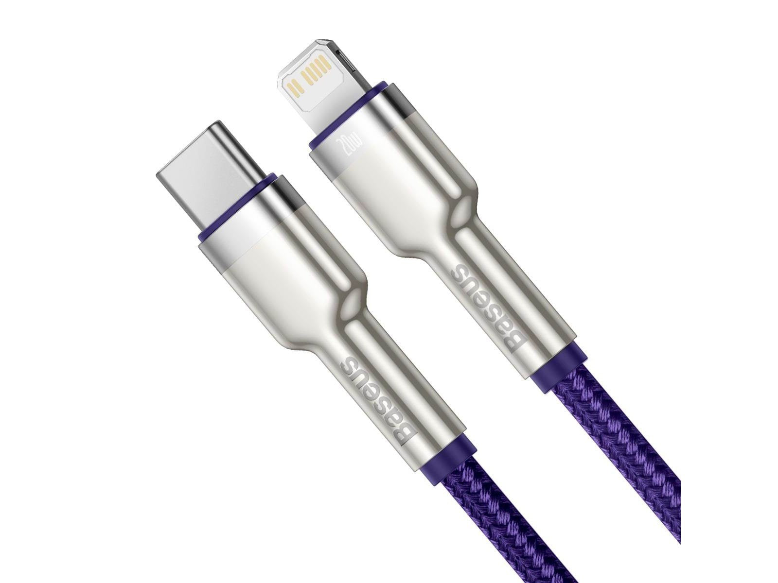 Baseus USB-C cable for Lightning  Cafule PD 20W 1m (purple)