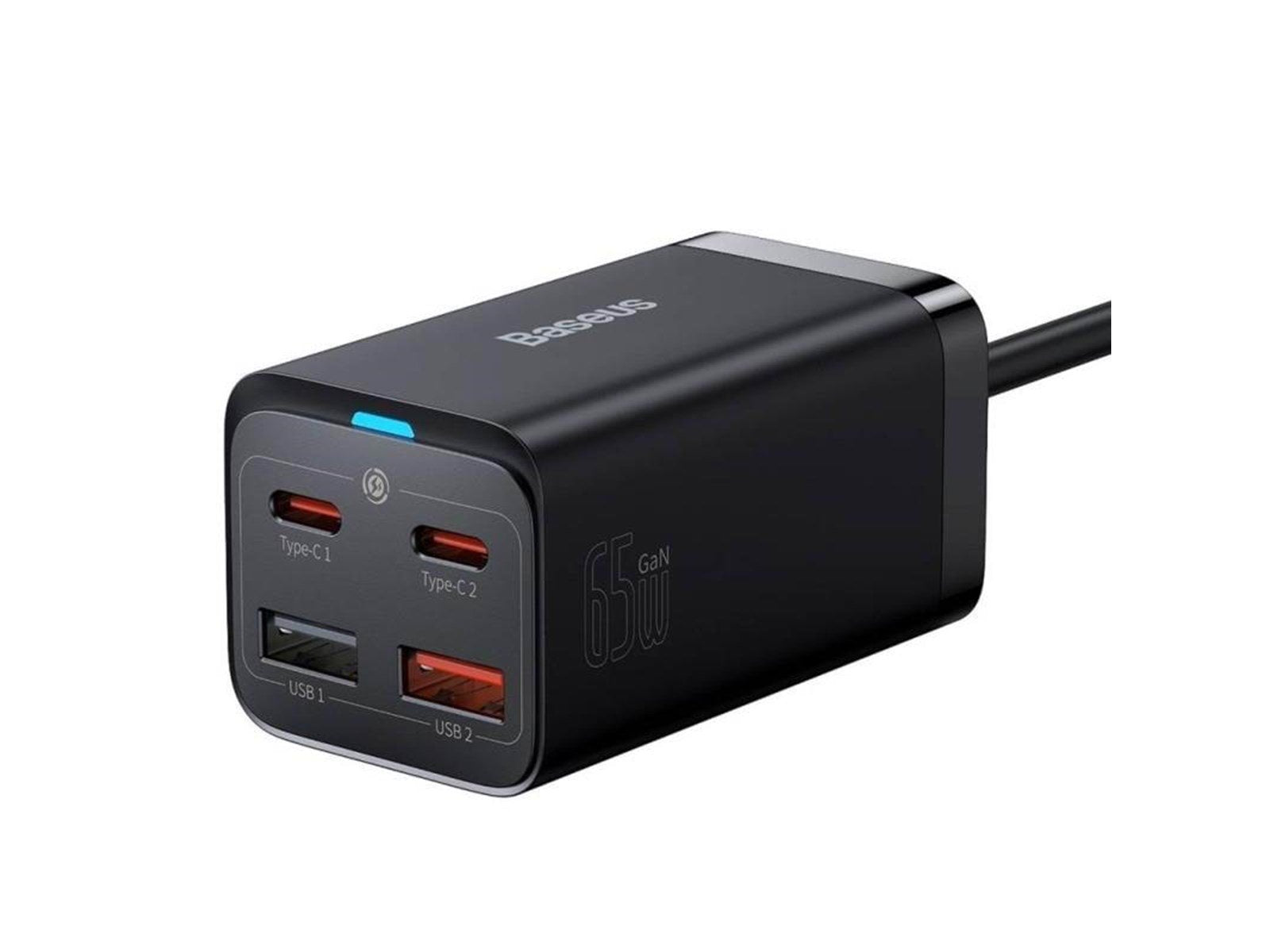 Baseus GaN3 Pro 4 Ports Desktop Charger 2x USB-C 2x USB 65W - Black