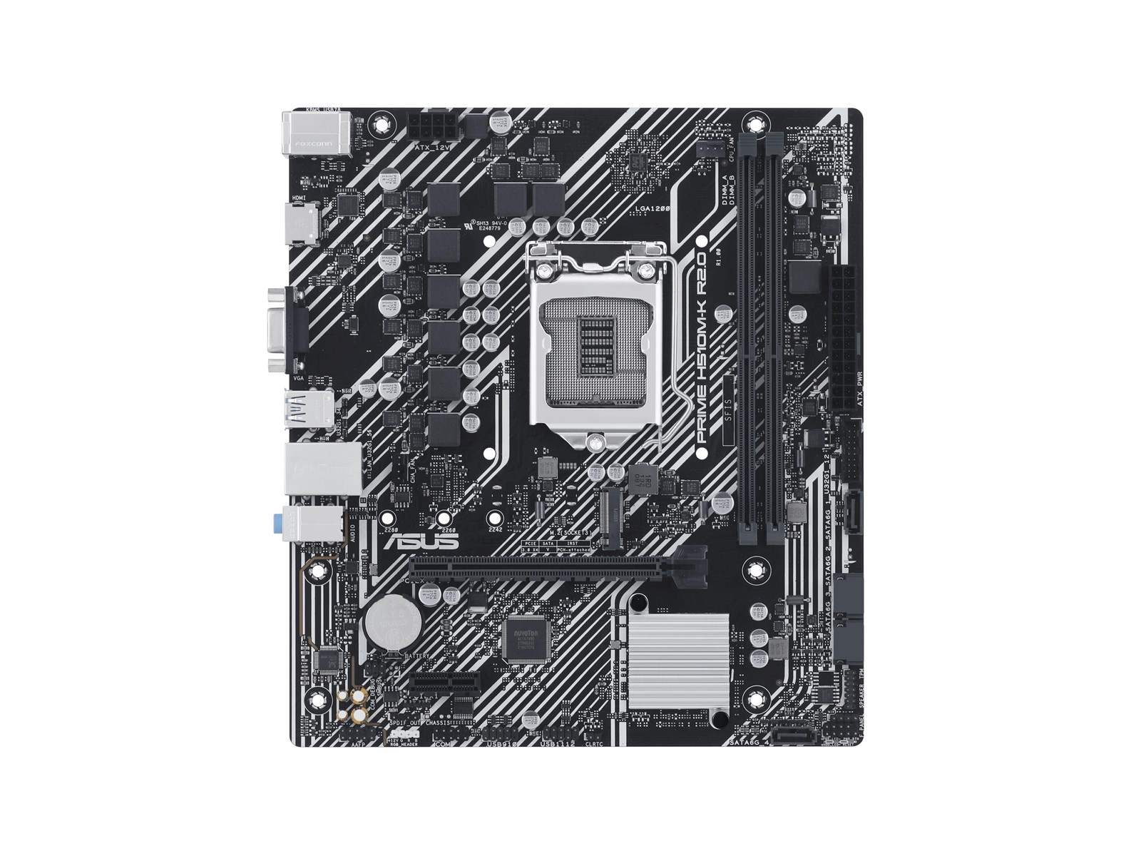 ASUS PRIME H510M-K R2.0 Mainboard - Intel H470 - Intel LGA1200 socket - DDR4 RAM - Micro-ATX