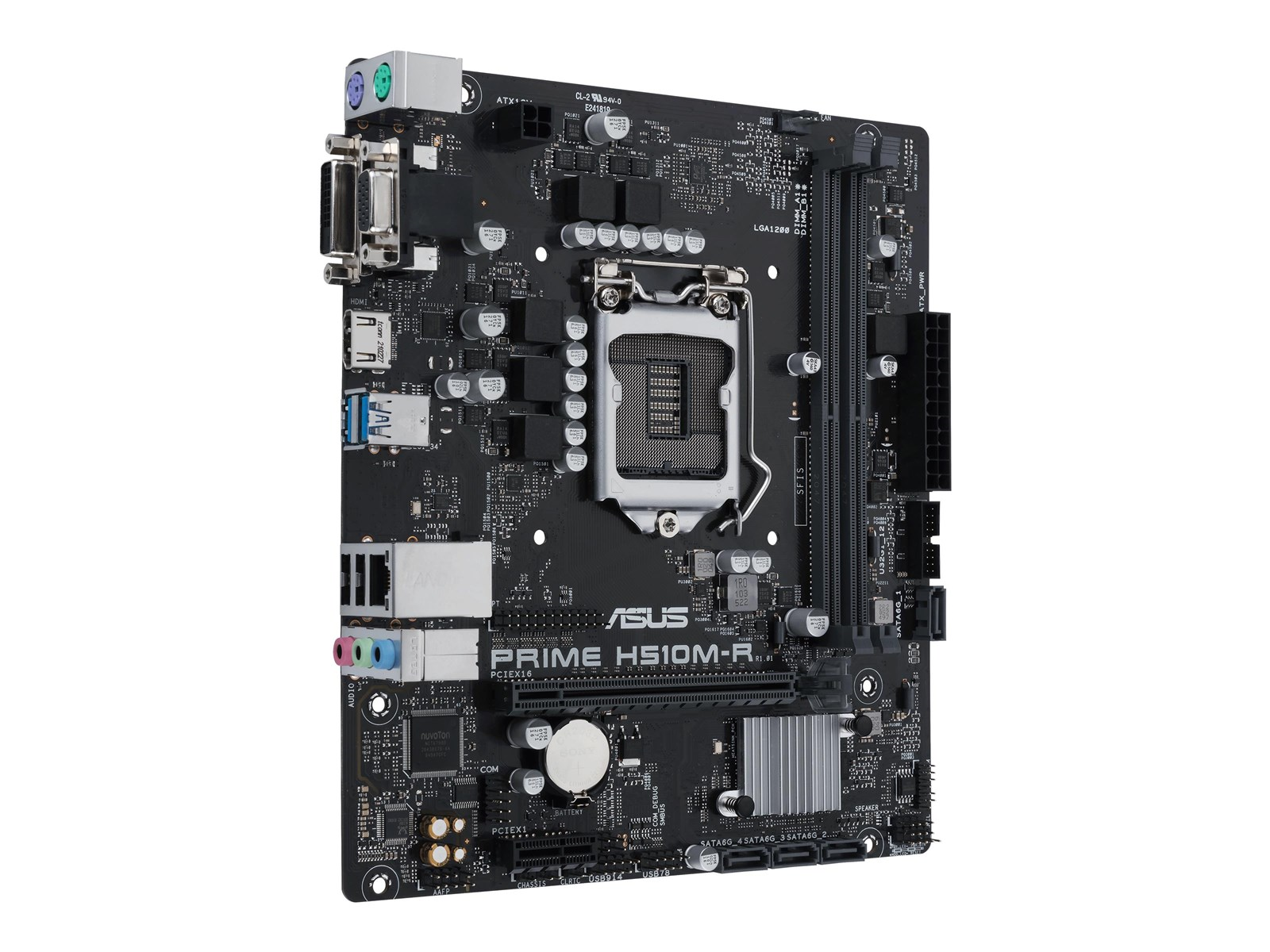 ASUS PRIME H510M-R R2.0 Mainboard - Intel H470 - Intel LGA1200 socket - DDR4 RAM - Micro-ATX