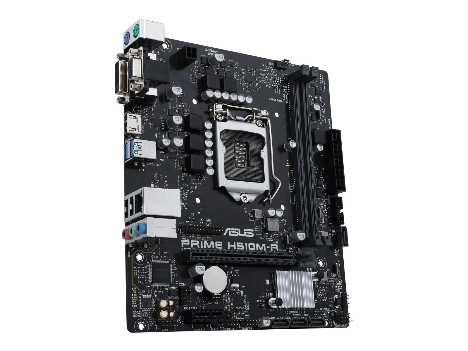 ASUS PRIME H510M-R R2.0 Mainboard - Intel H470 - Intel LGA1200 socket - DDR4 RAM - Micro-ATX