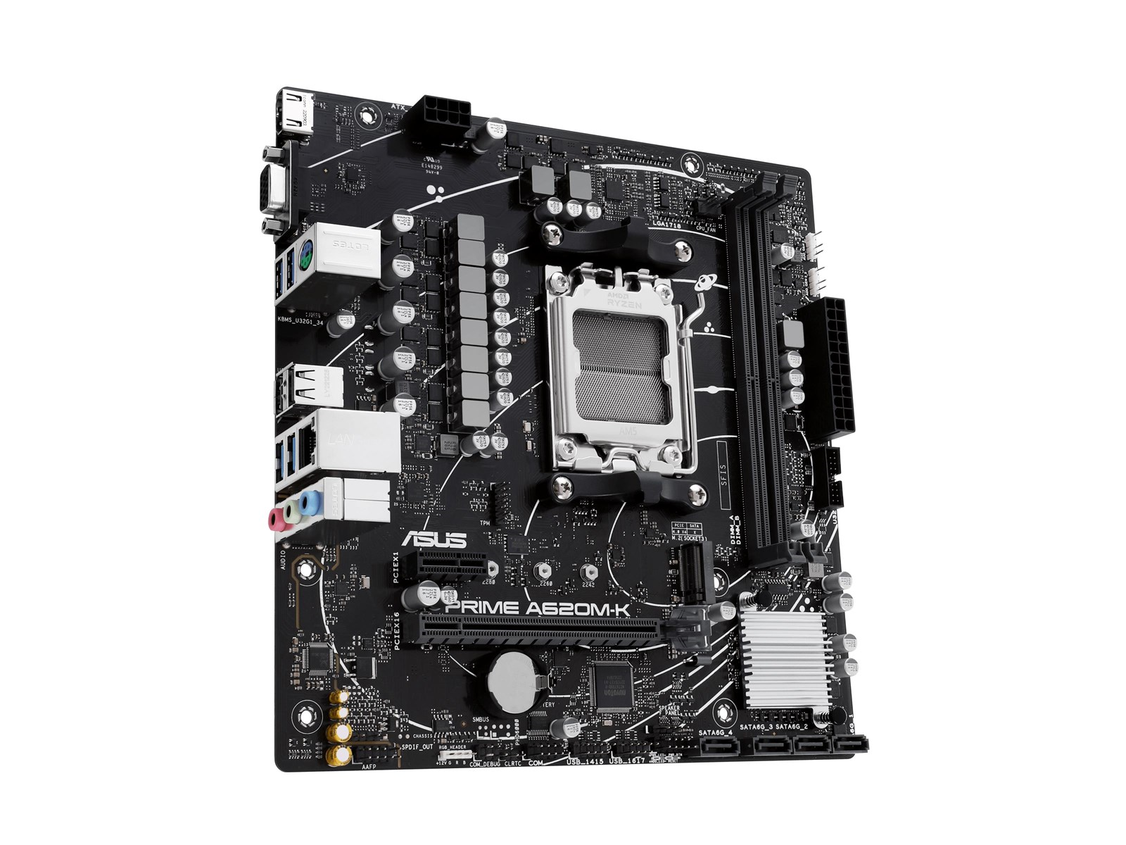 ASUS PRIME A620M-K Mainboard - AMD A620 - AMD AM5 socket - DDR5 RAM - Micro-ATX