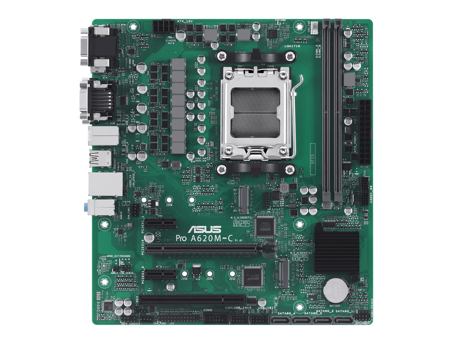 ASUS Pro A620M-C-CSM Mainboard - AMD B650 - AMD AM5 socket - DDR5 RAM - Micro-ATX