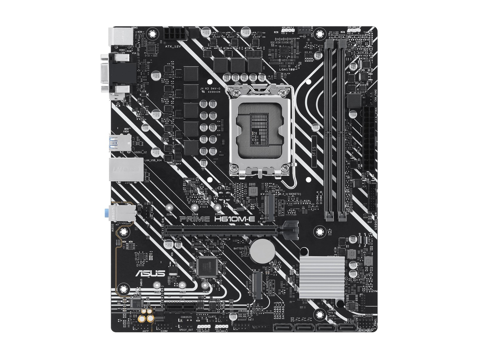 ASUS PRIME H610M-E-CSM Mainboard - Intel H610 - Intel LGA1700 socket - DDR5 RAM - Micro-ATX
