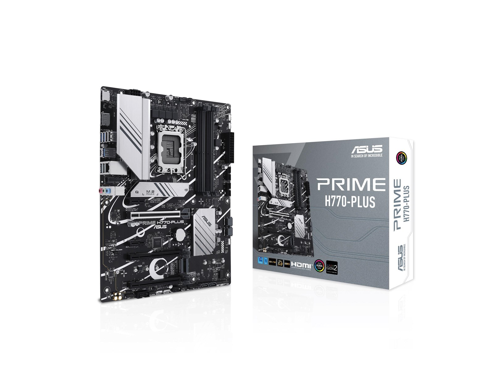 ASUS PRIME H770-PLUS Mainboard - Intel H770 - Intel LGA1700 socket - DDR5 RAM - ATX
