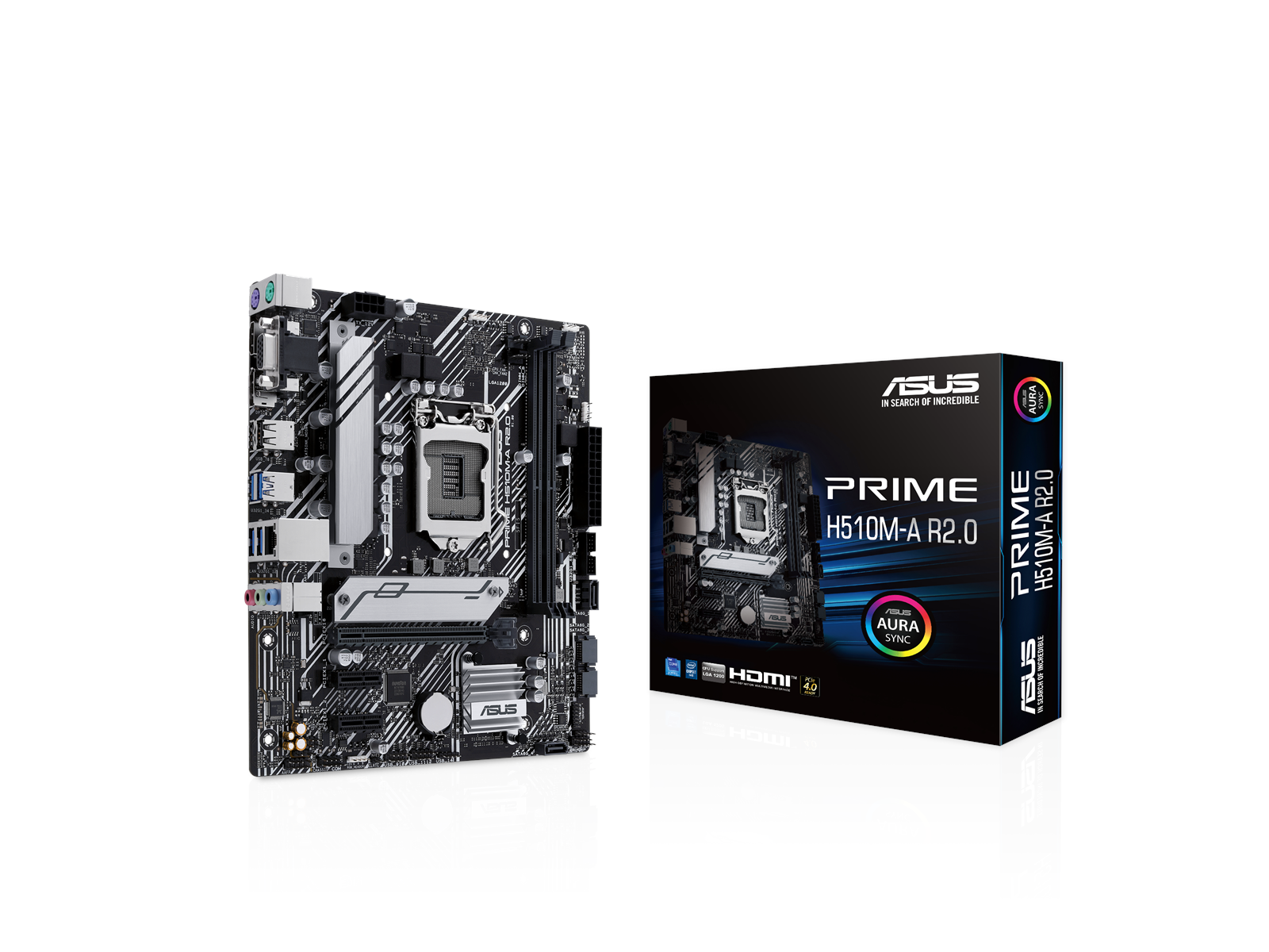 ASUS PRIME H510M-A R2.0 Mainboard - Intel H470 - Intel LGA1200 socket - DDR4 RAM - Micro-ATX