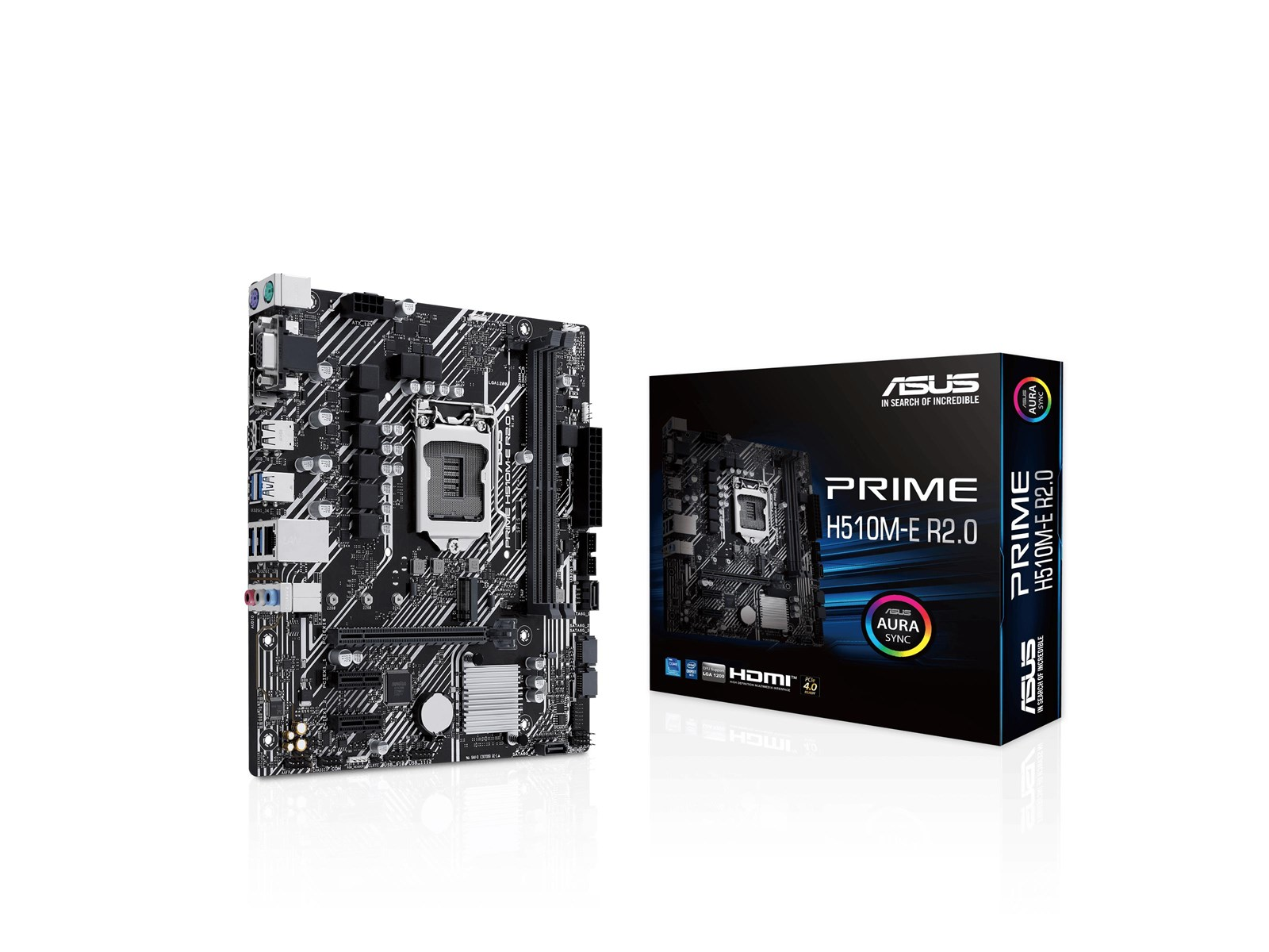 ASUS PRIME H510M-E R2.0 Mainboard - Intel H470 - Intel LGA1200 socket - DDR4 RAM - Micro-ATX