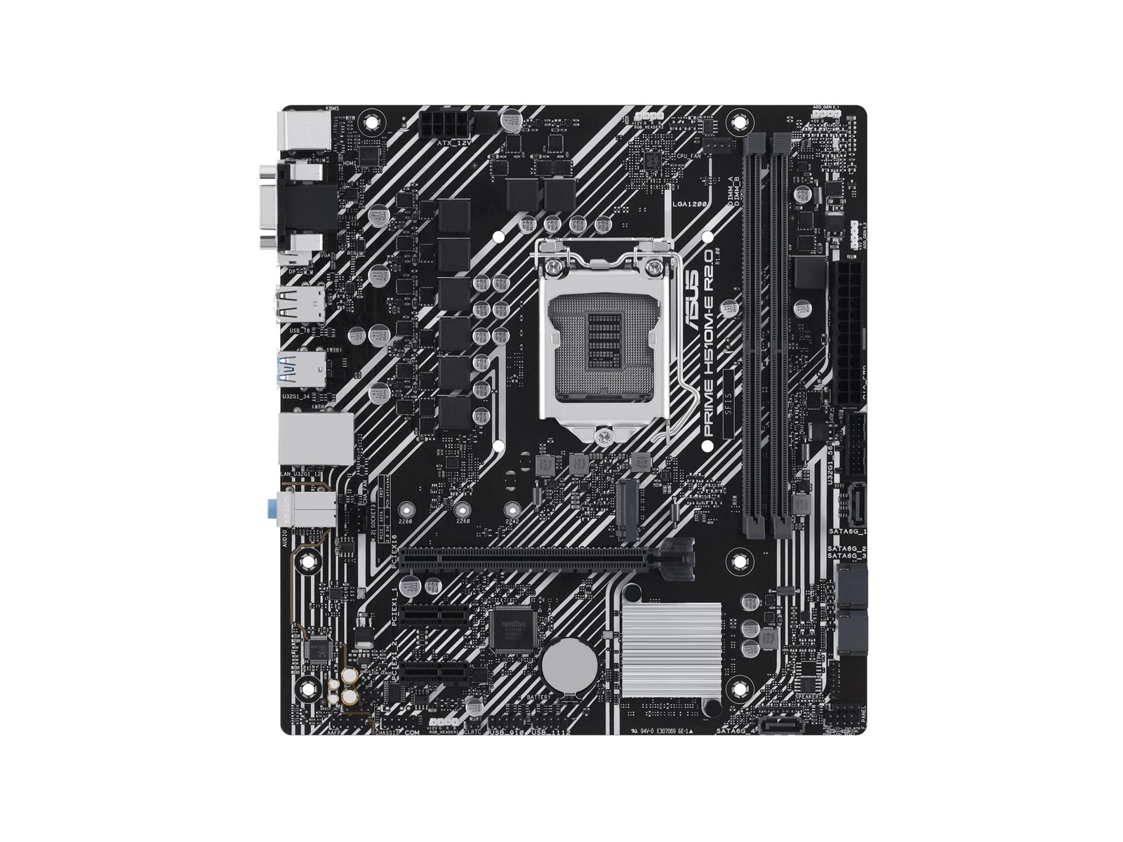ASUS PRIME H510M-E R2.0 Mainboard - Intel H470 - Intel LGA1200 socket - DDR4 RAM - Micro-ATX