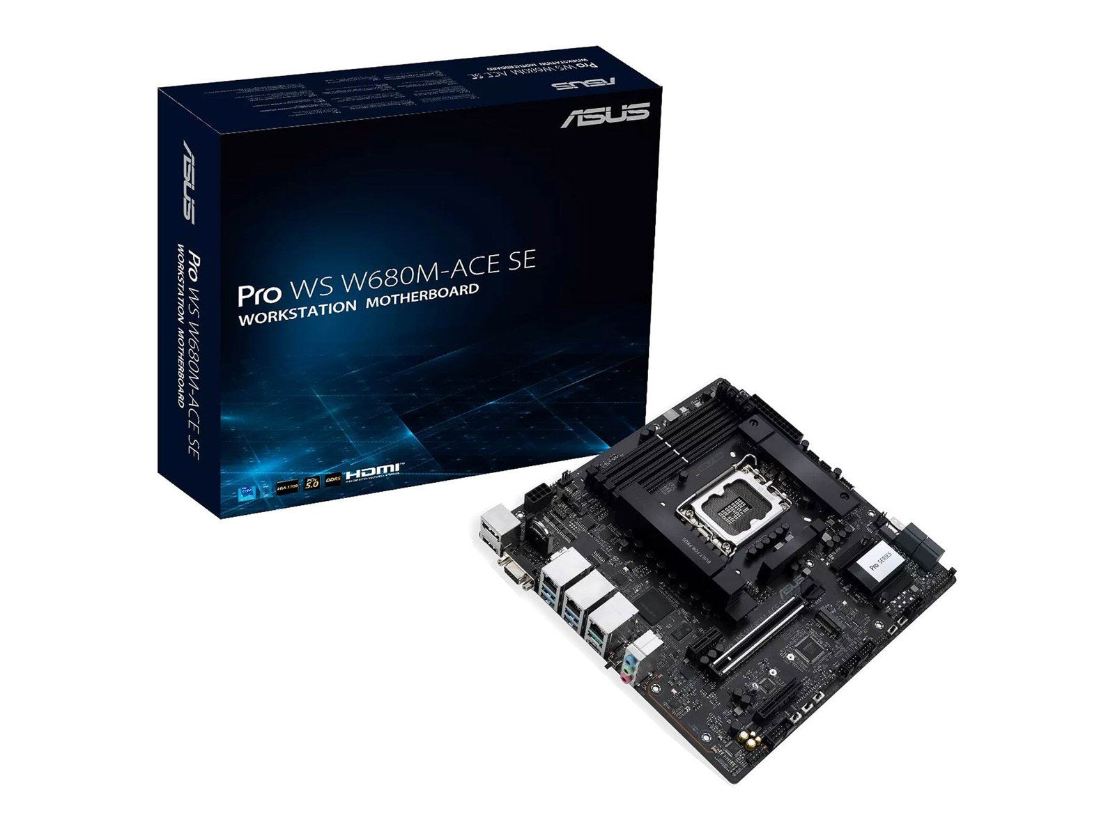 ASUS PRO WS W680M-ACE SE Mainboard - Intel W680 - Intel LGA1700 socket - DDR5 RAM - Micro-ATX