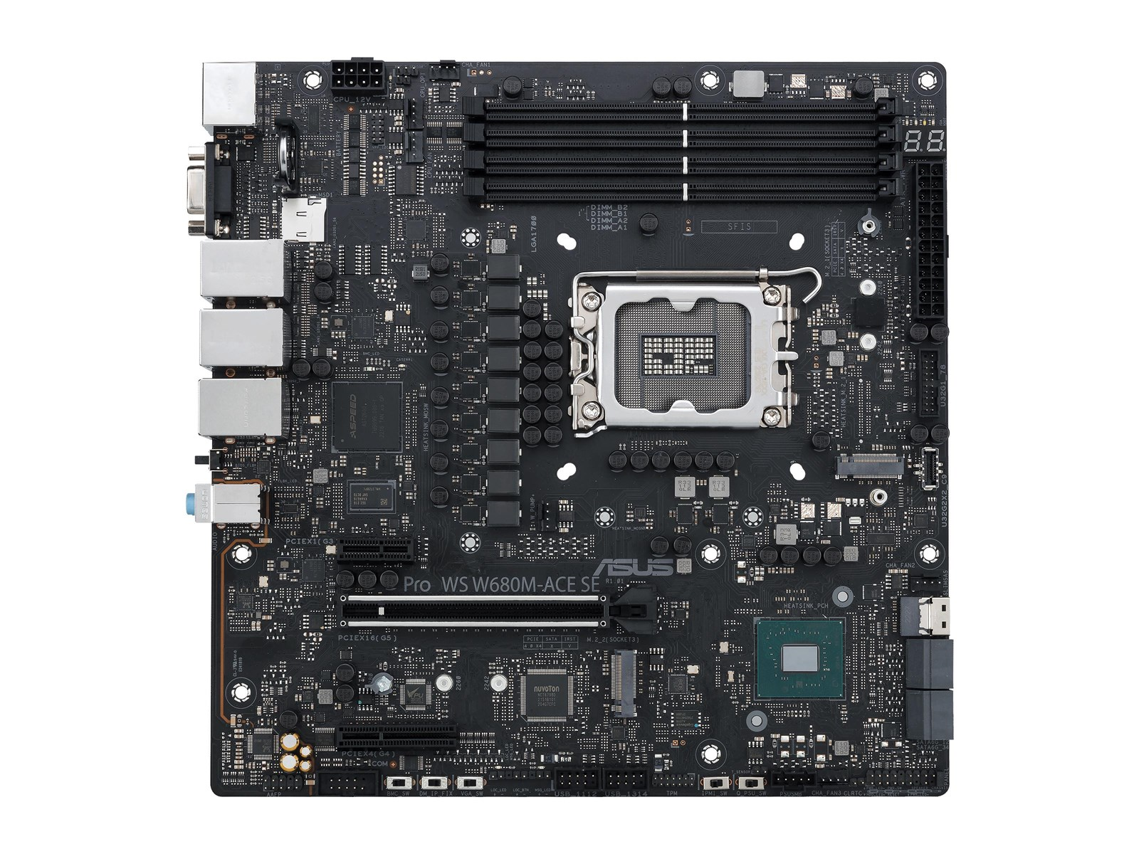 ASUS PRO WS W680M-ACE SE Mainboard - Intel W680 - Intel LGA1700 socket - DDR5 RAM - Micro-ATX