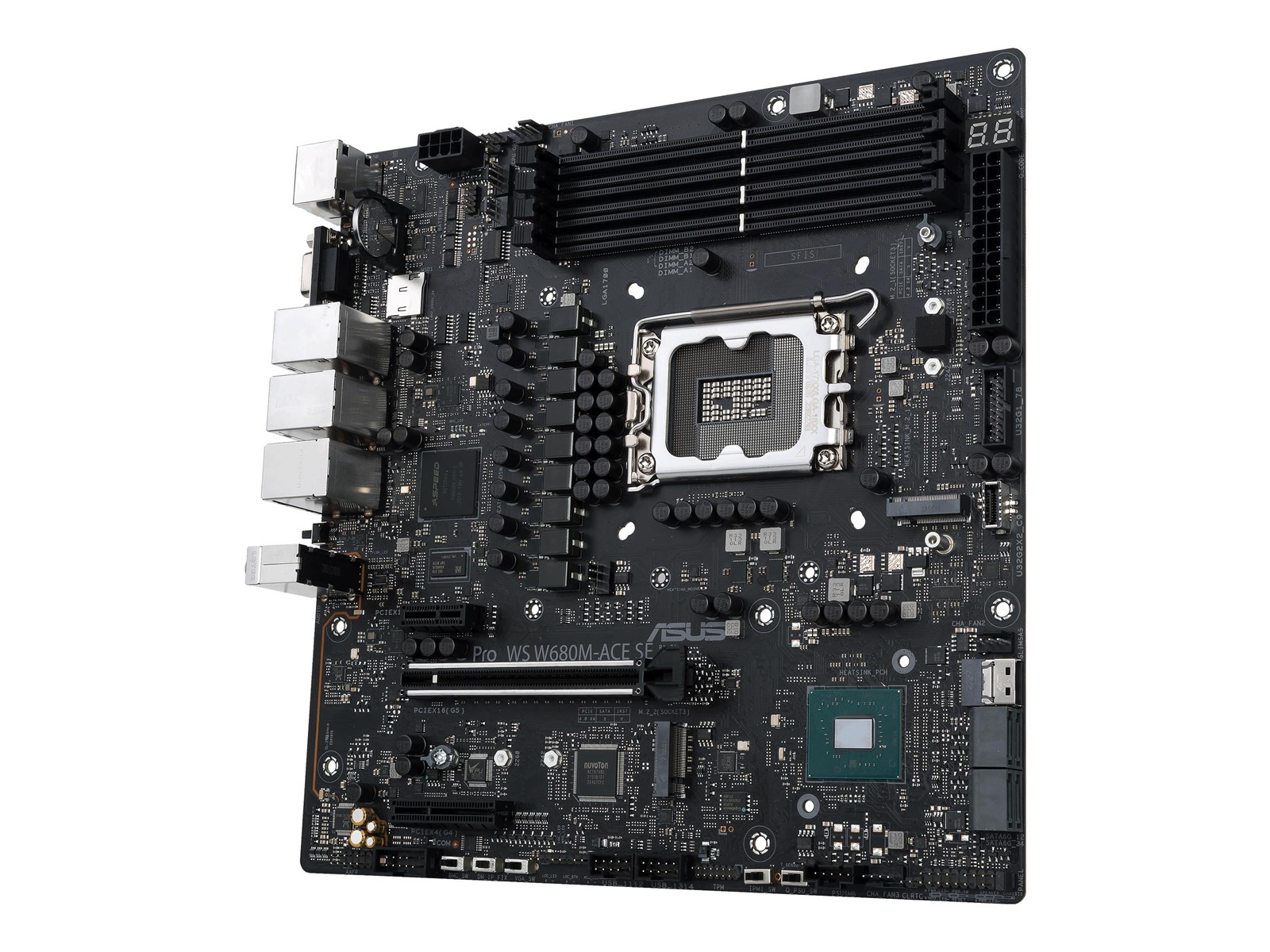 ASUS PRO WS W680M-ACE SE Mainboard - Intel W680 - Intel LGA1700 socket - DDR5 RAM - Micro-ATX