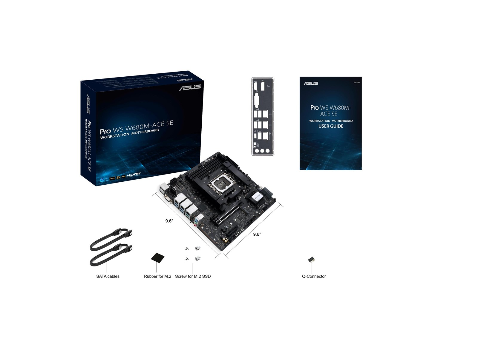 ASUS PRO WS W680M-ACE SE Mainboard - Intel W680 - Intel LGA1700 socket - DDR5 RAM - Micro-ATX