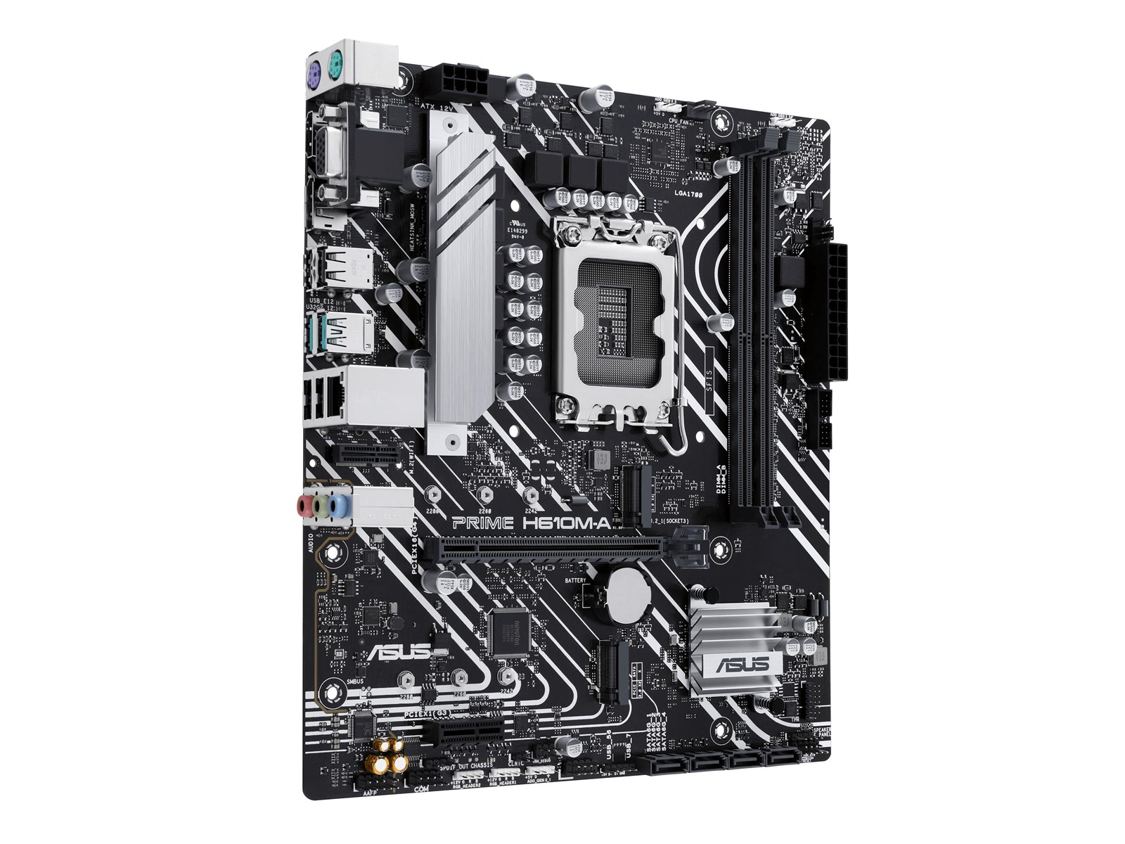ASUS PRIME H610M-A-CSM Mainboard - Intel H610 - Intel LGA1700 socket - DDR5 RAM - Micro-ATX