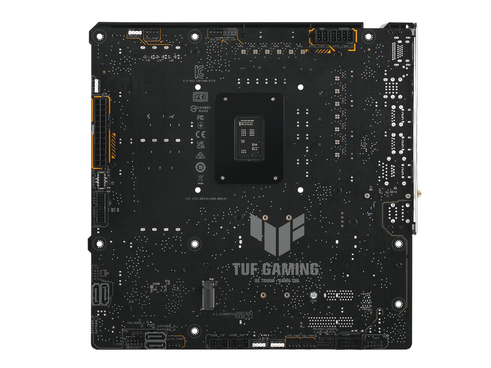 ASUS TUF GAMING B760M-BTF WIFI Mainboard - Intel B760 - Intel LGA1700 socket - DDR5 RAM - Micro-ATX (BTF Standard)