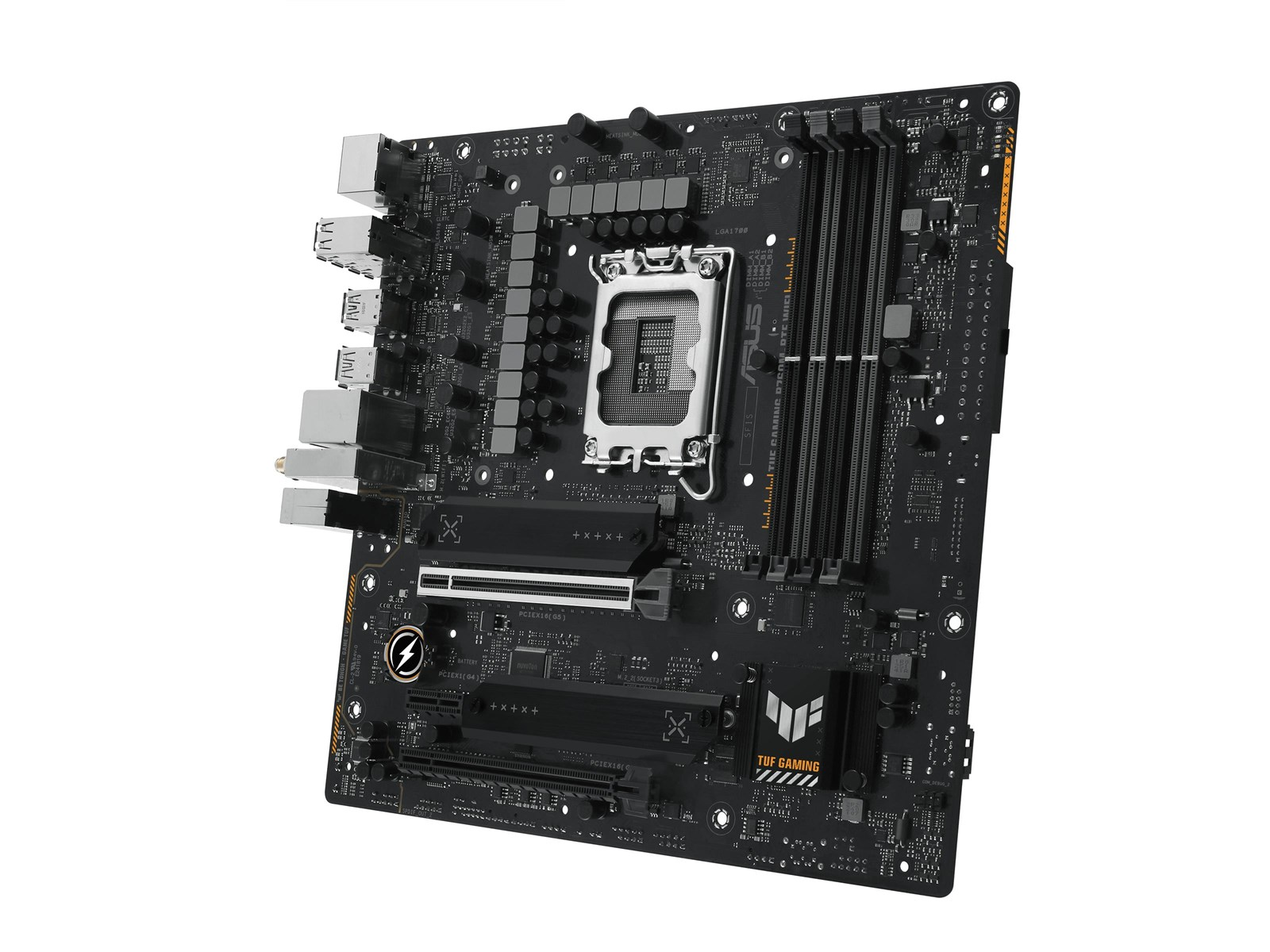 ASUS TUF GAMING B760M-BTF WIFI Mainboard - Intel B760 - Intel LGA1700 socket - DDR5 RAM - Micro-ATX (BTF Standard)