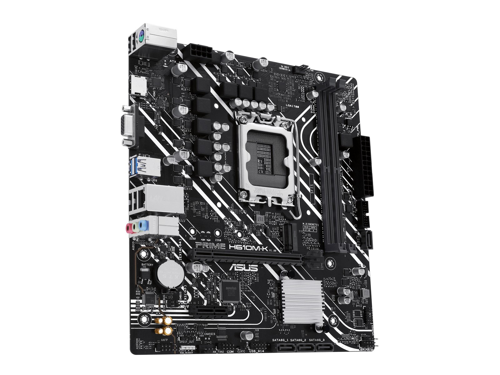 ASUS PRIME H610M-K Mainboard - Intel H610 - Intel LGA1700 socket - DDR5 RAM - Micro-ATX