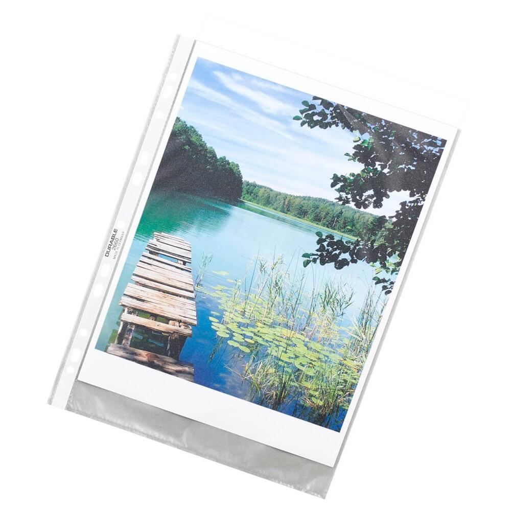 DURABLE Prospekthüllen 0,045 mm DIN A4 transparent genarbt 0,045 mm - 100 Stück
