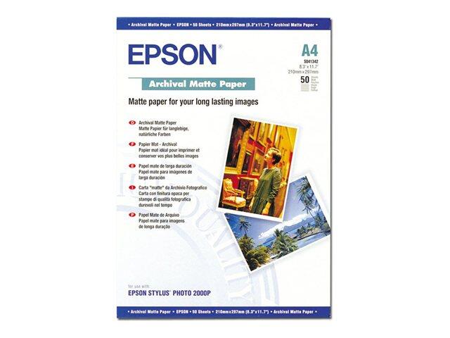 Epson Archival Matte Paper - Papier, matt - A4 (210 x 297 mm) - 192 g/m2 - 50 Blatt - für Stylus Pro 11880, Pro 3880, Pr