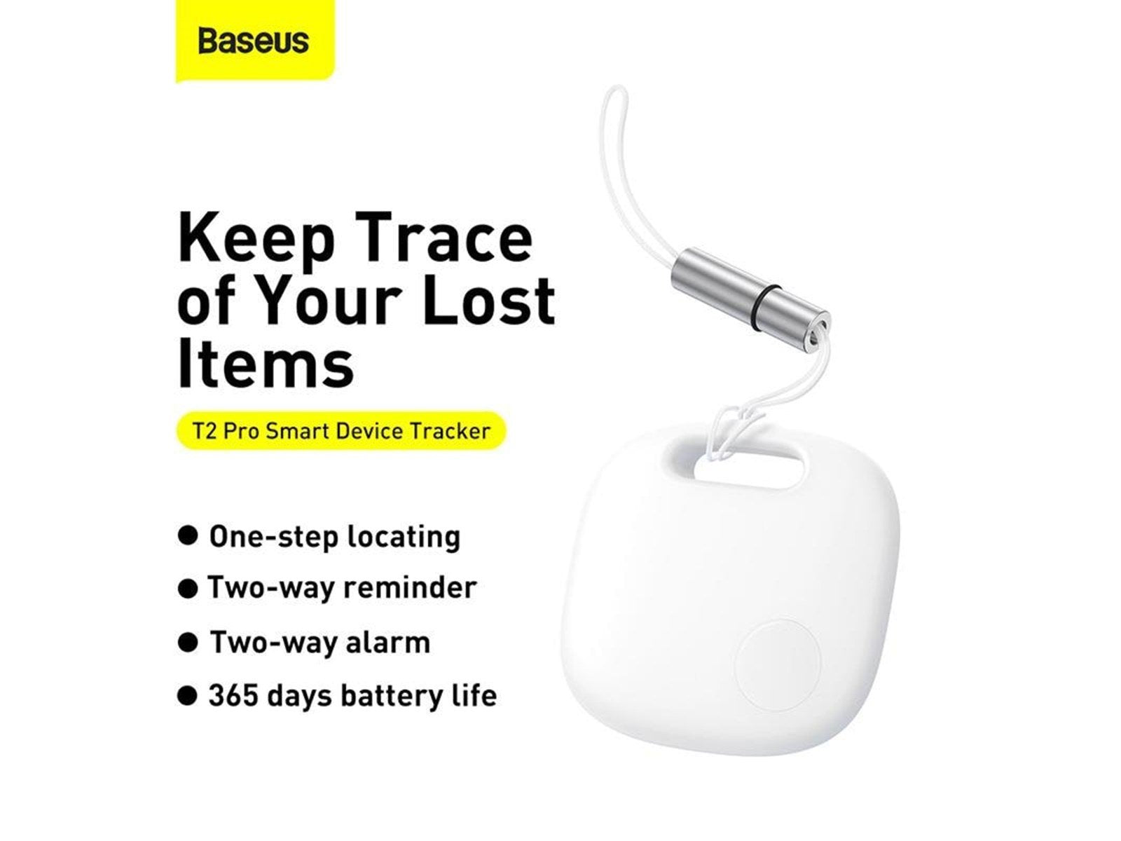 Baseus Intelligent T2 Pro anti-loss device (white)